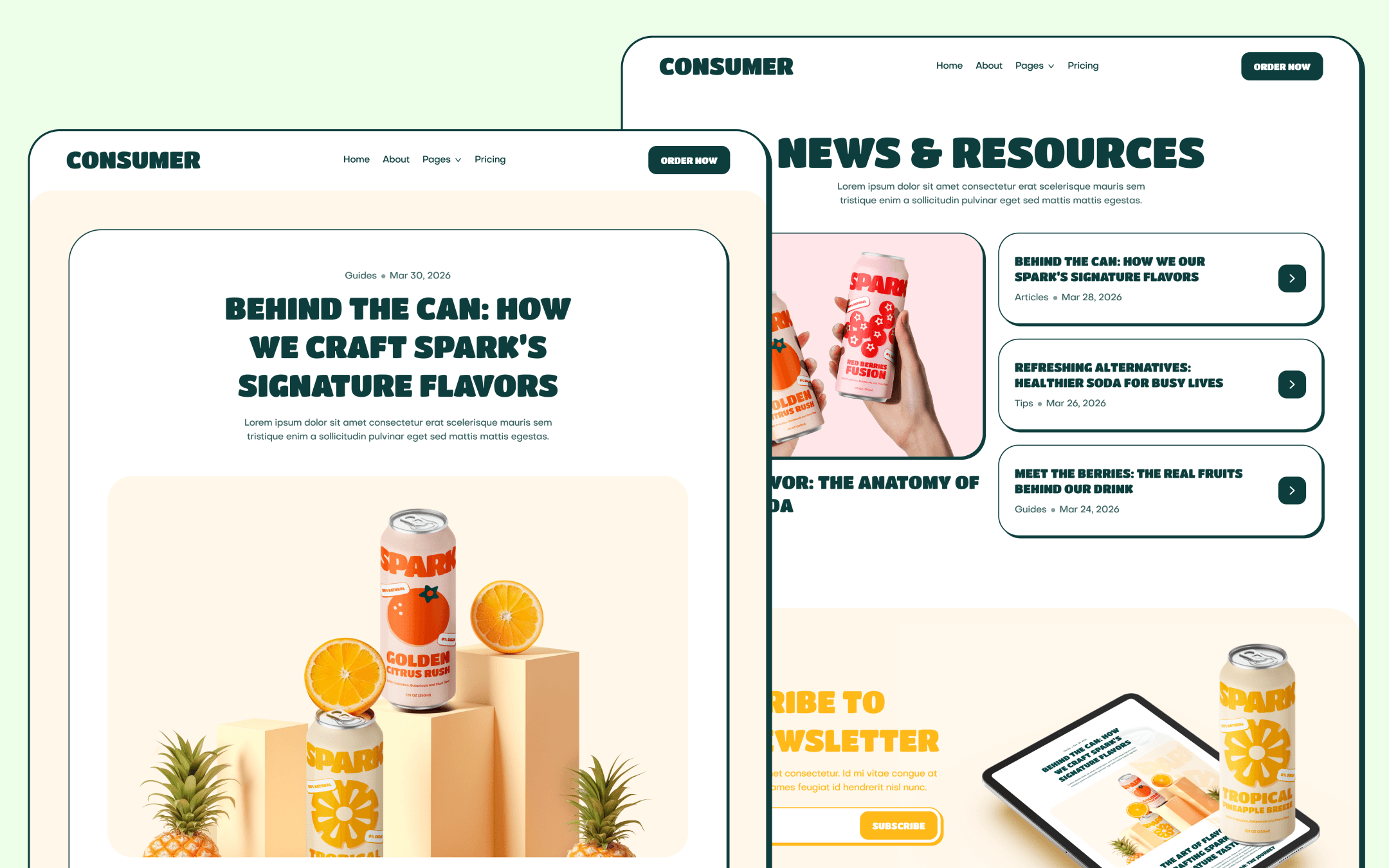 Consumer Template para Webflow