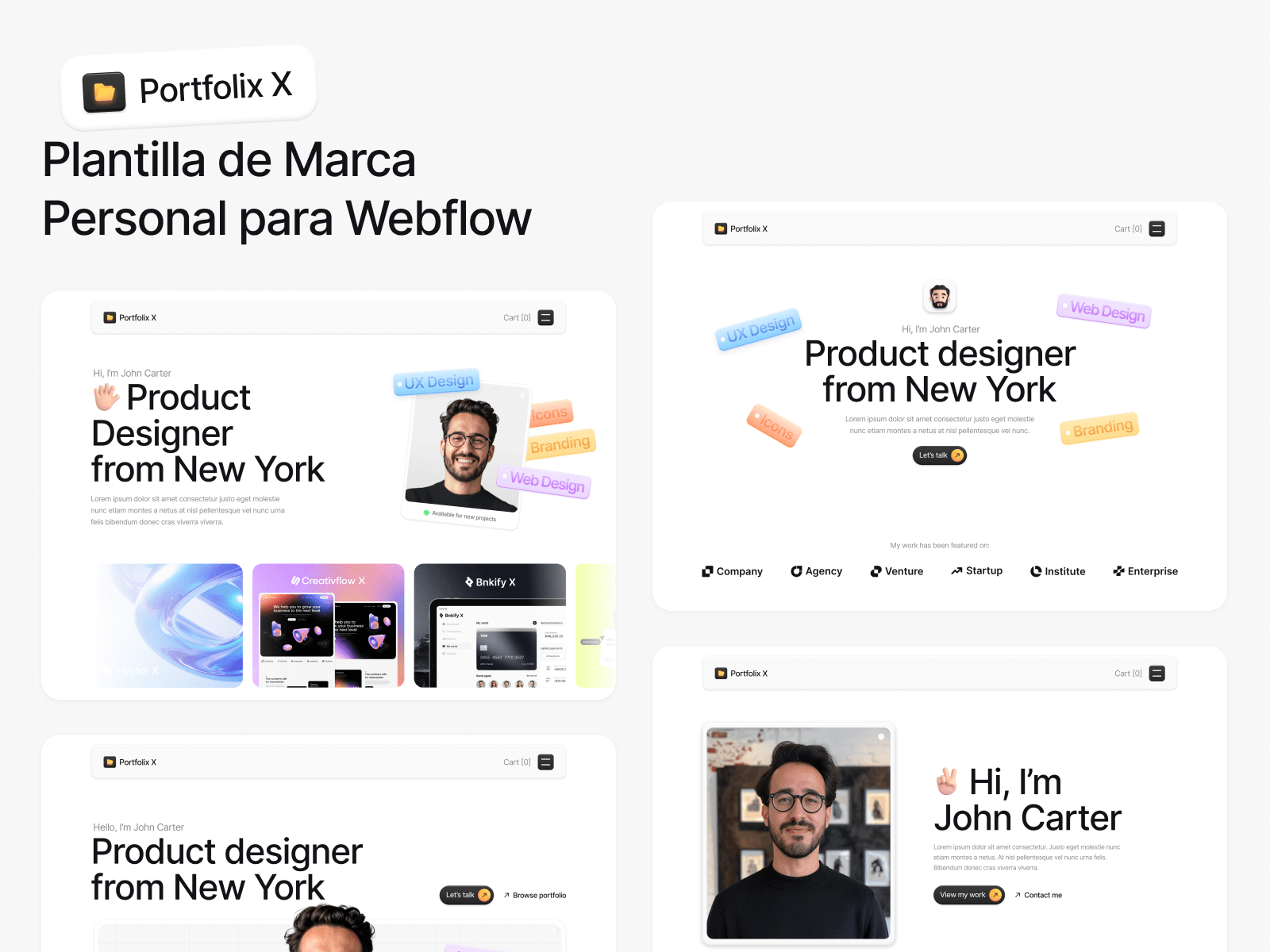 Plantilla de Marca Personal para Webflow