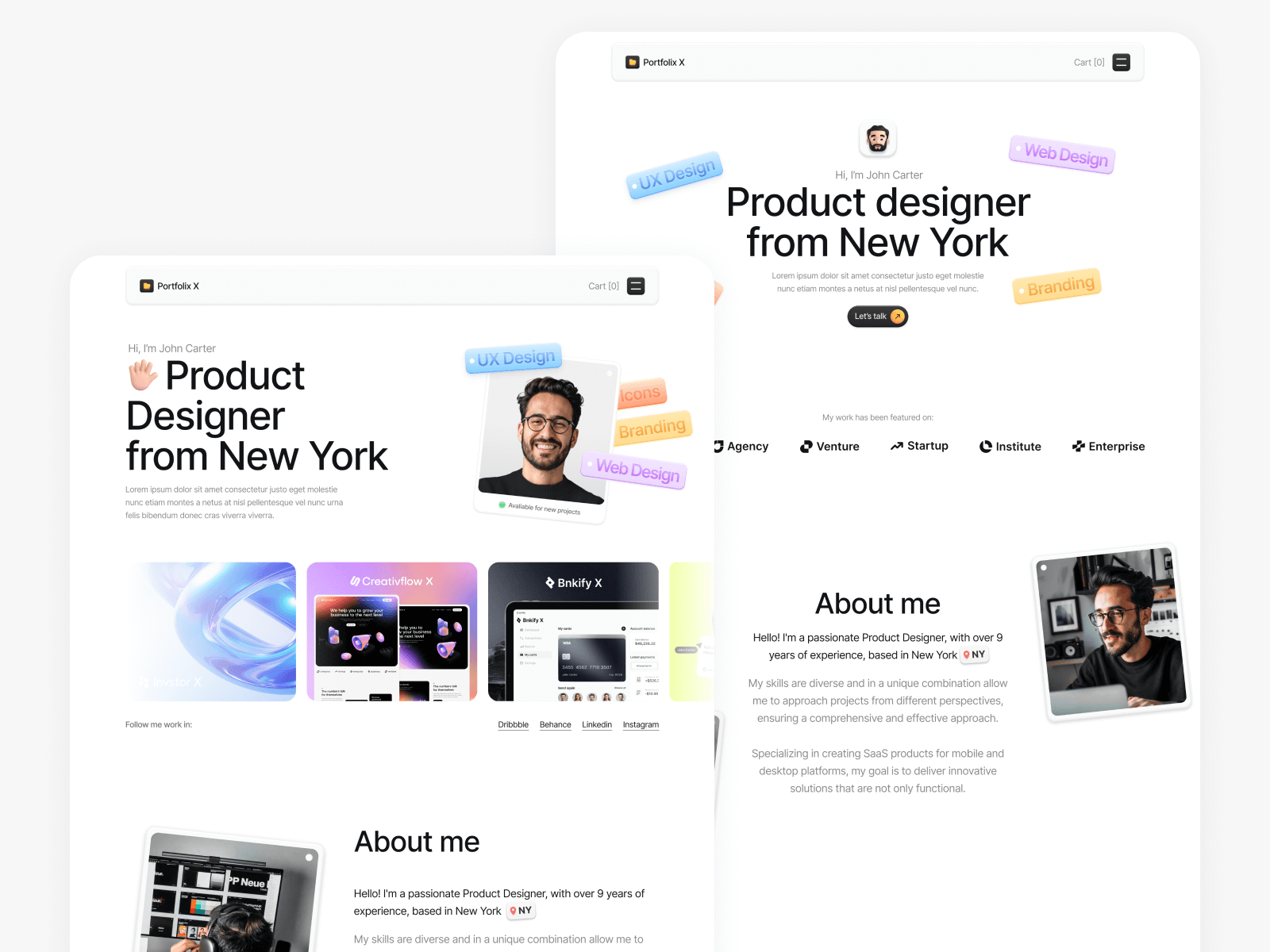 Template de Portafolio Personal para Webflow