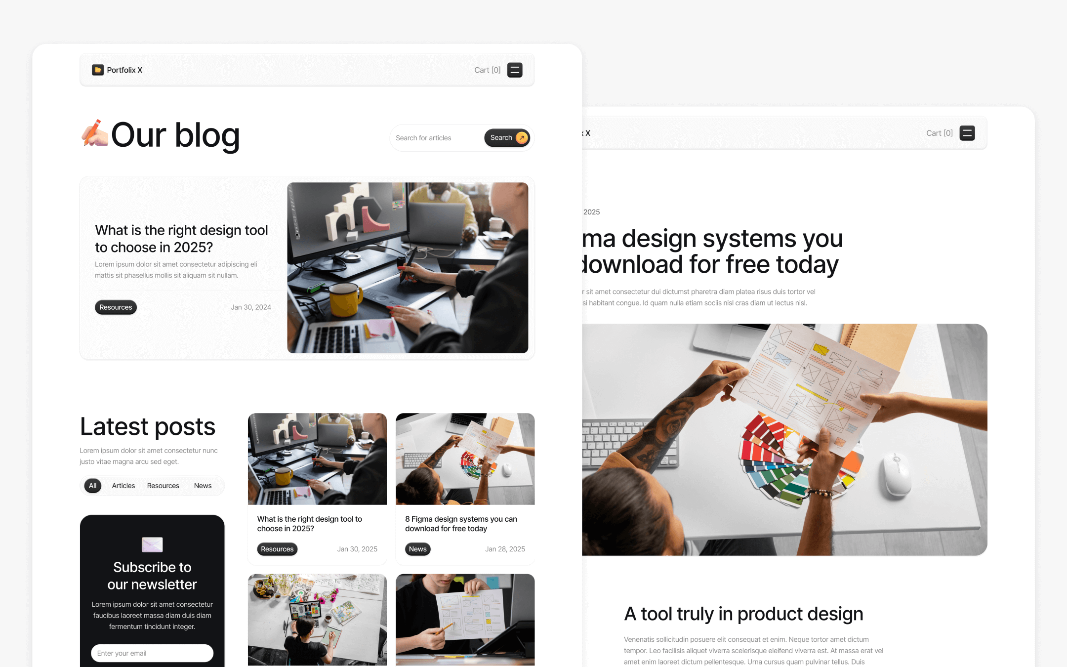 Portfolix X Template para Webflow