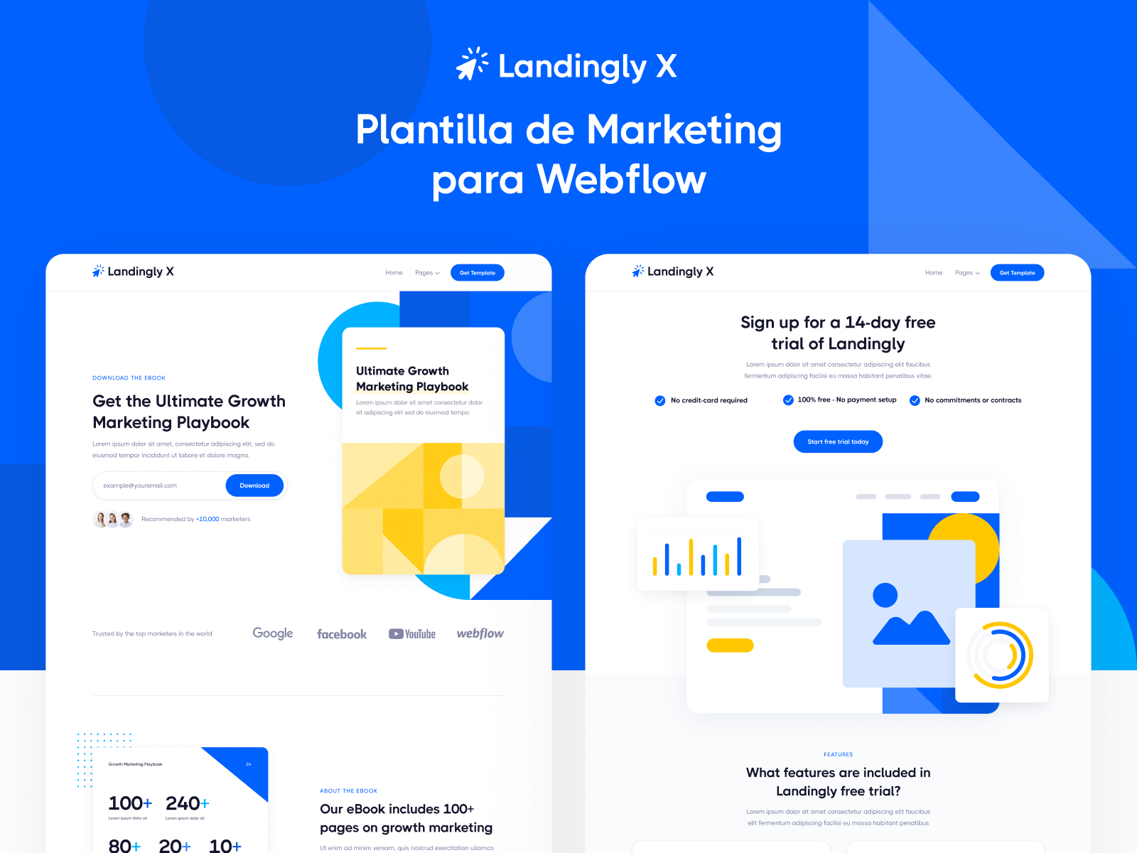 Plantilla de Marketing para Webflow