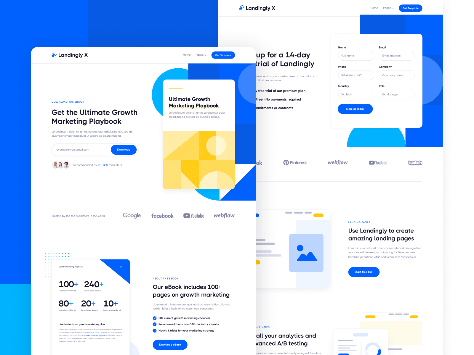 Template de Landing Page para Webflow