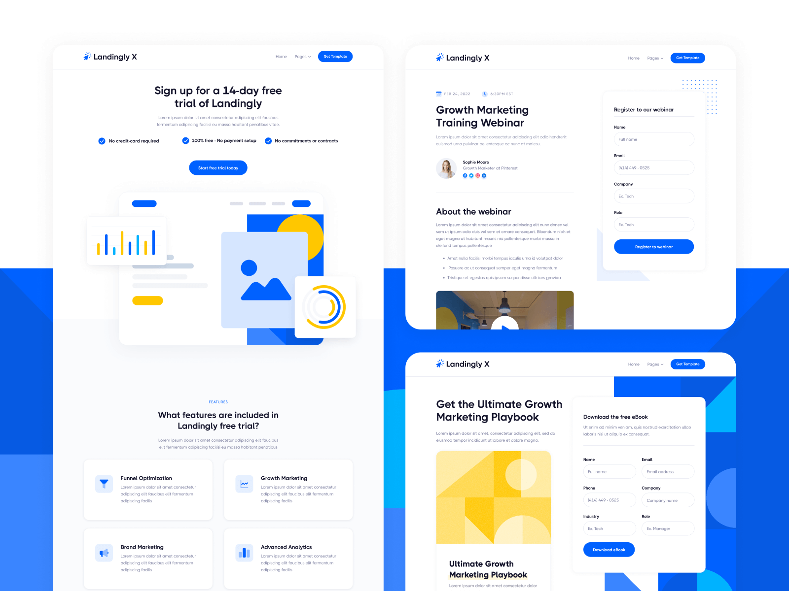 Plantilla de Landing Page para Webflow