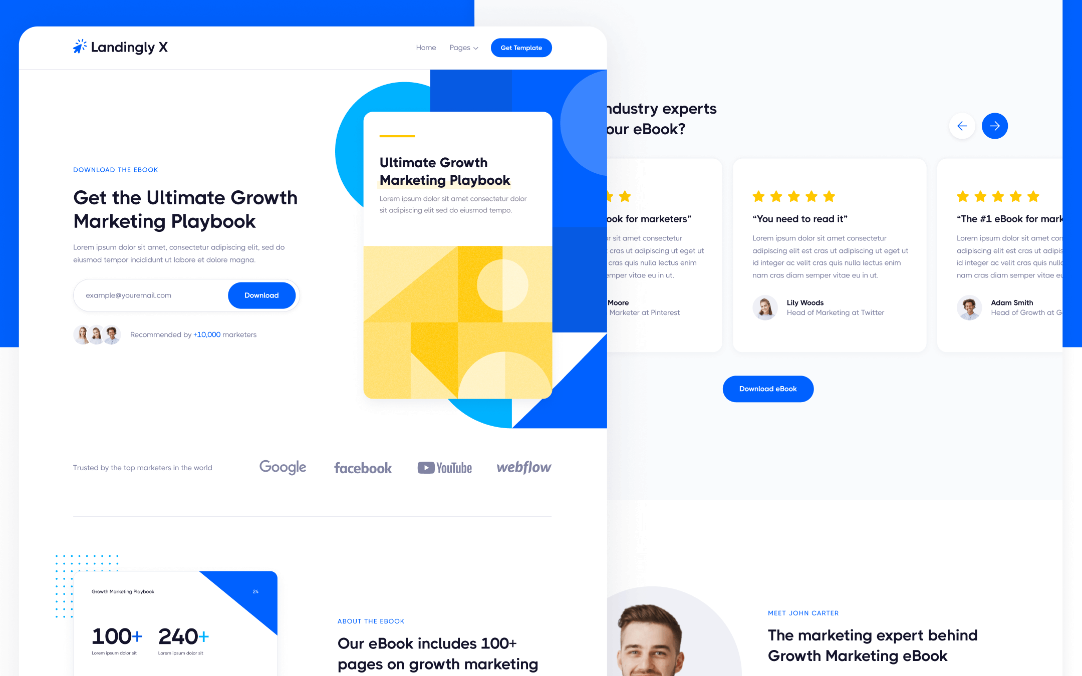Plantilla de Marketing para Webflow