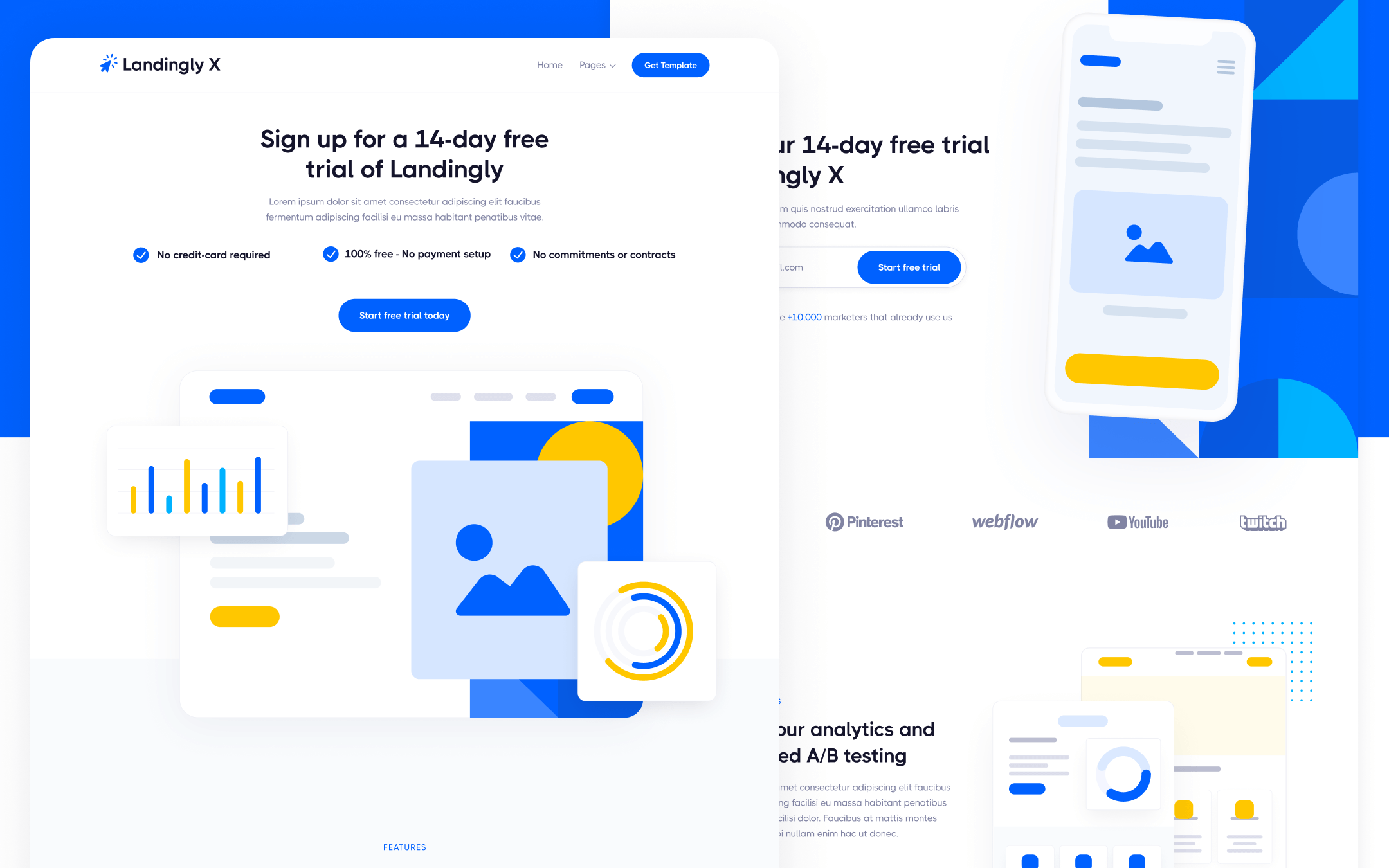 Landingly X Template para Webflow