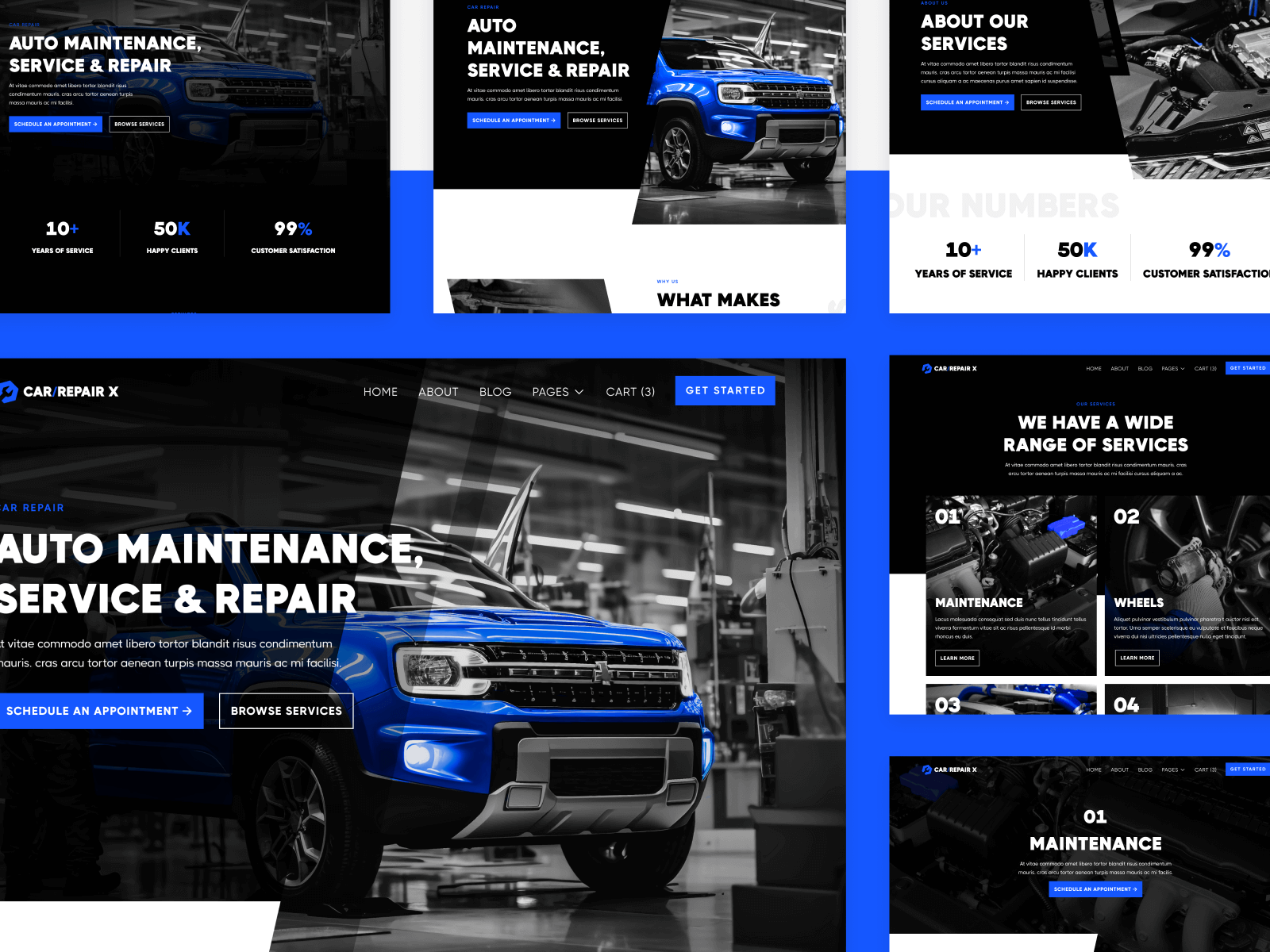 Plantilla de Taller de Reparación para Webflow