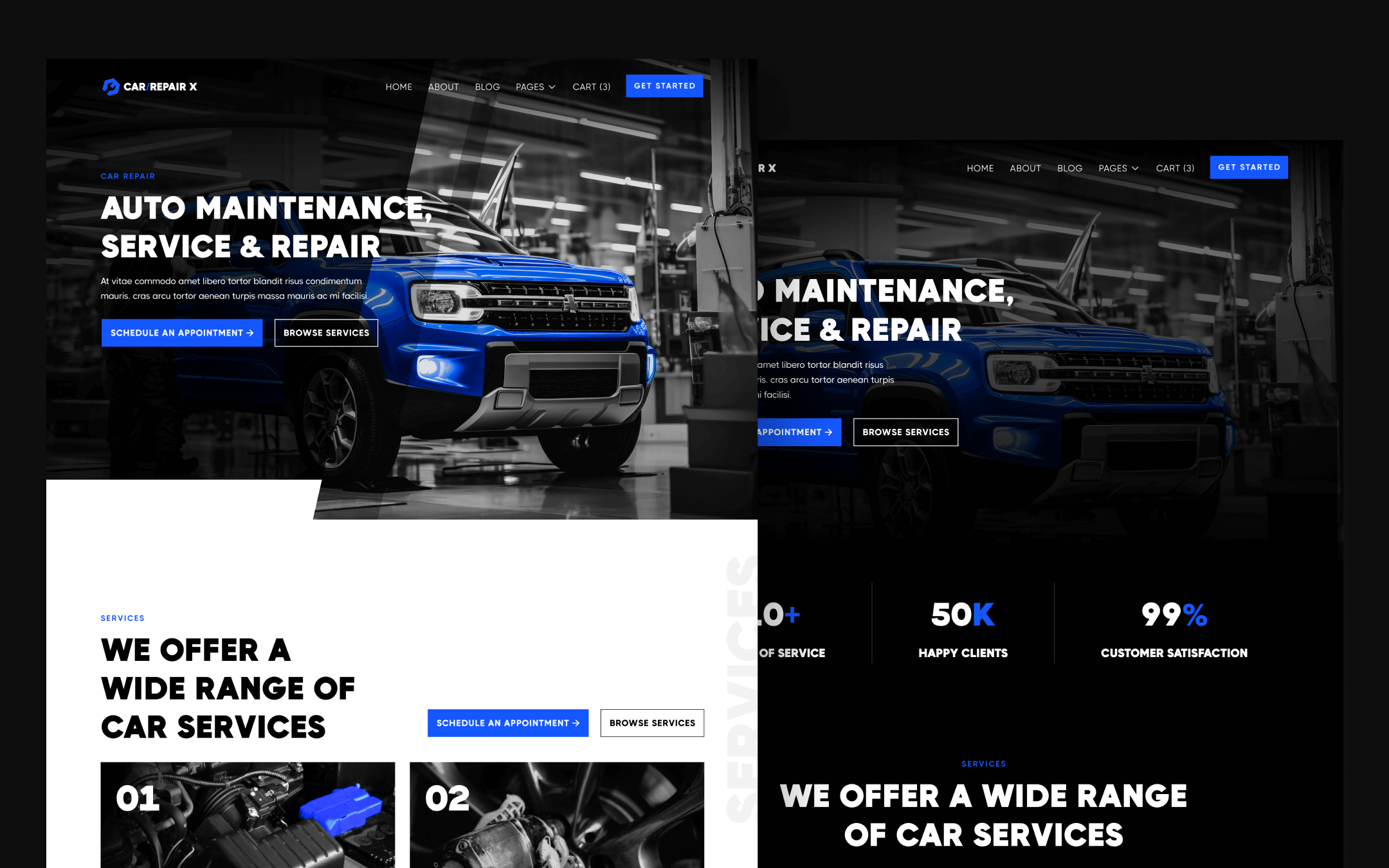 CarRepair X Template para Webflow