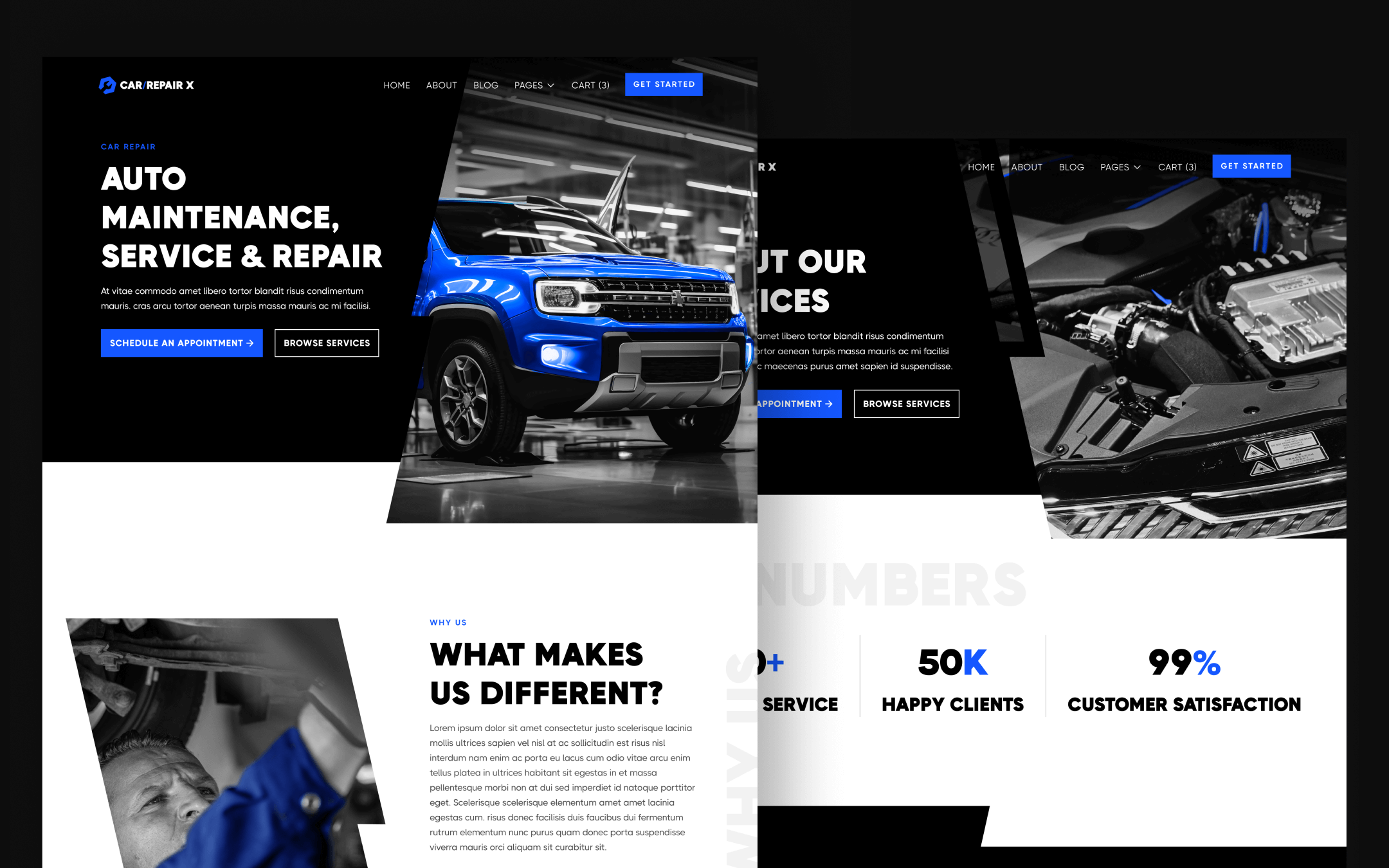 CarRepair X Template para Webflow