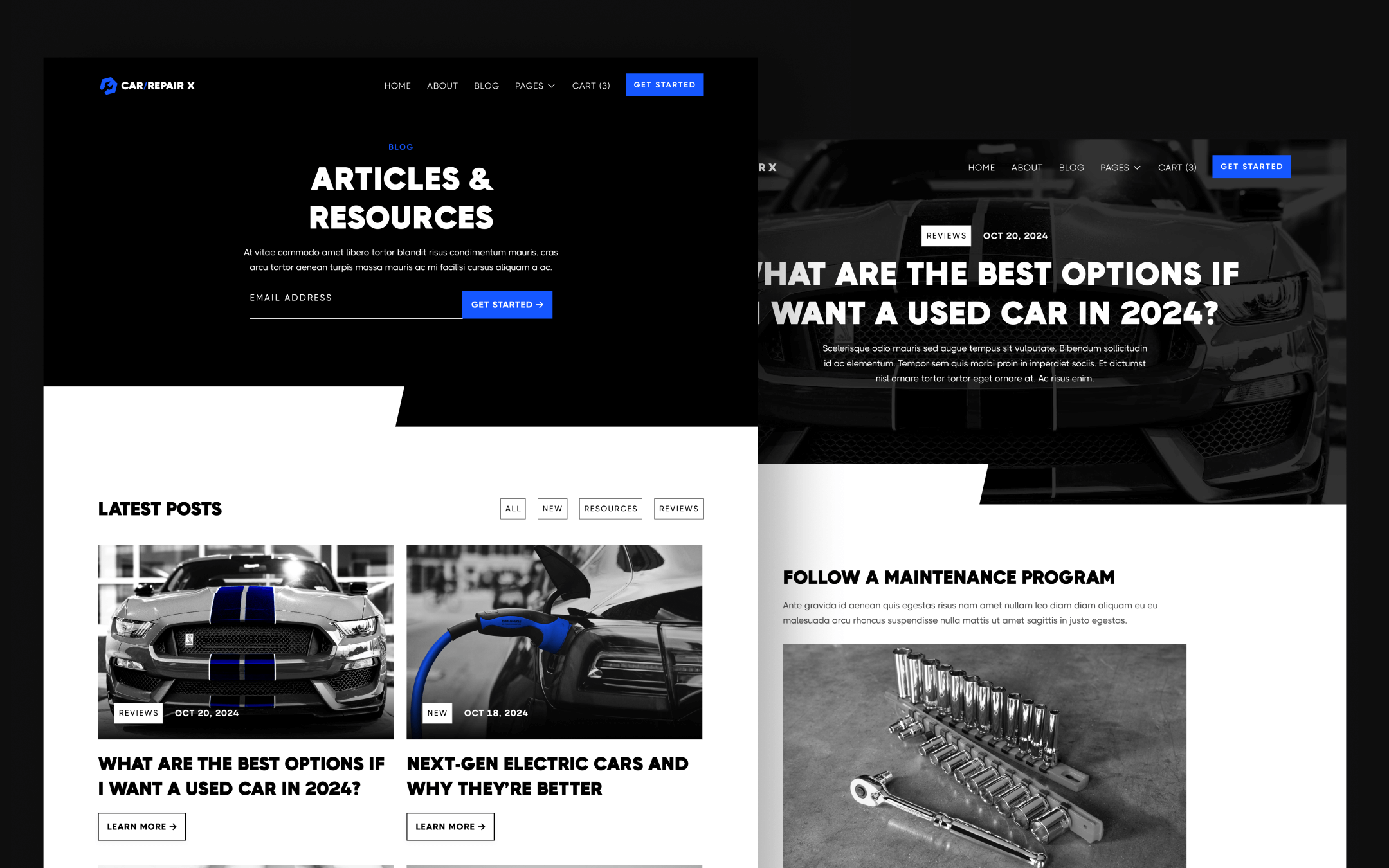 CarRepair X Template para Webflow