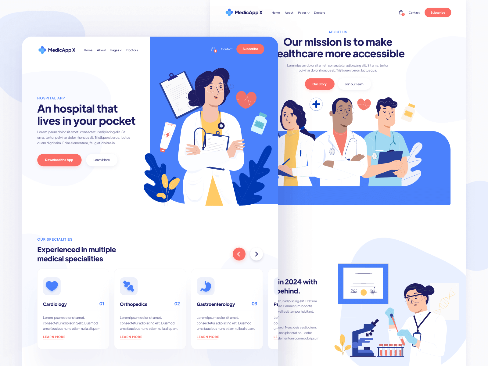 Template de Doctor para Webflow