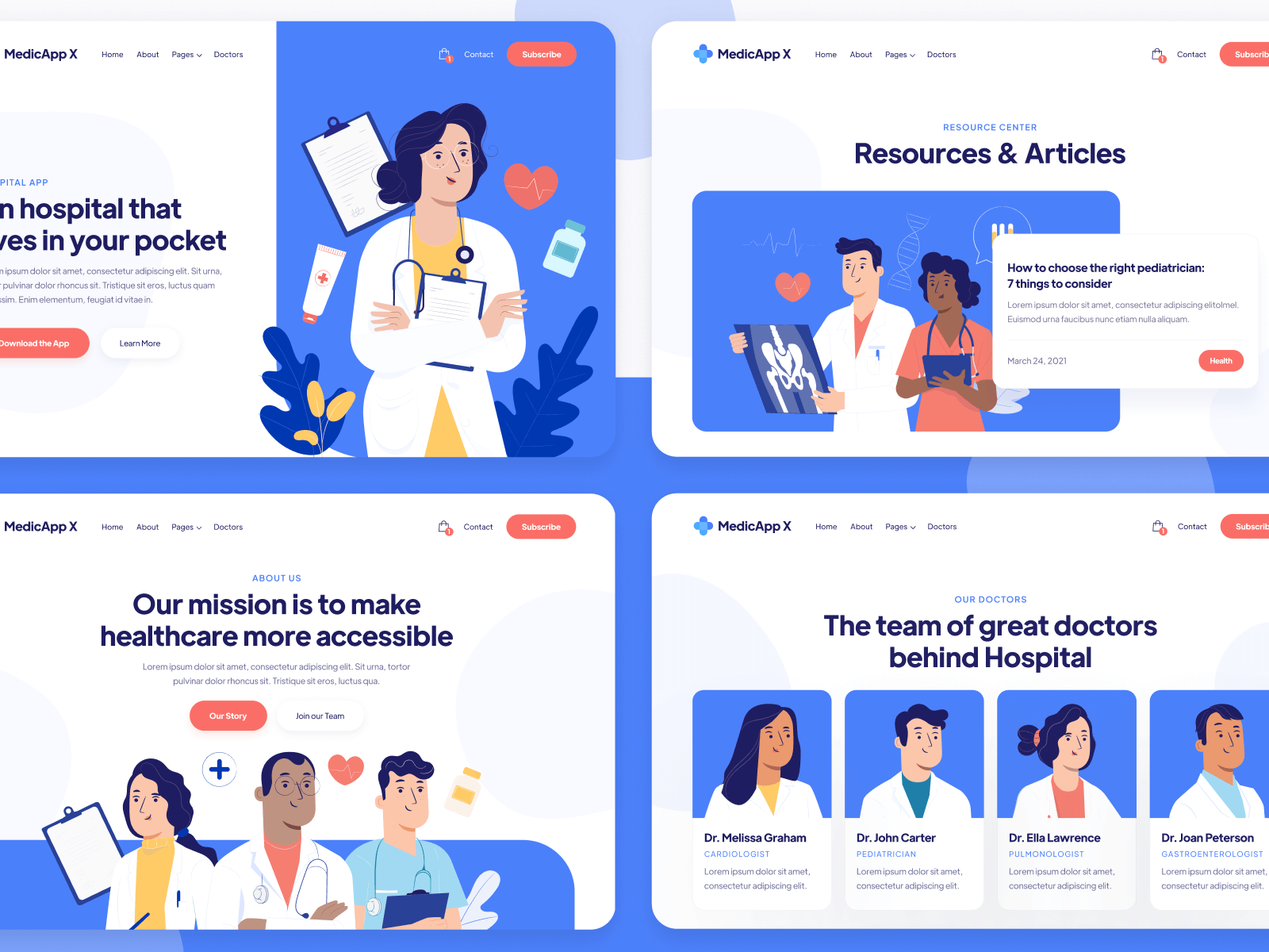 Plantilla para Webflow de Hospital