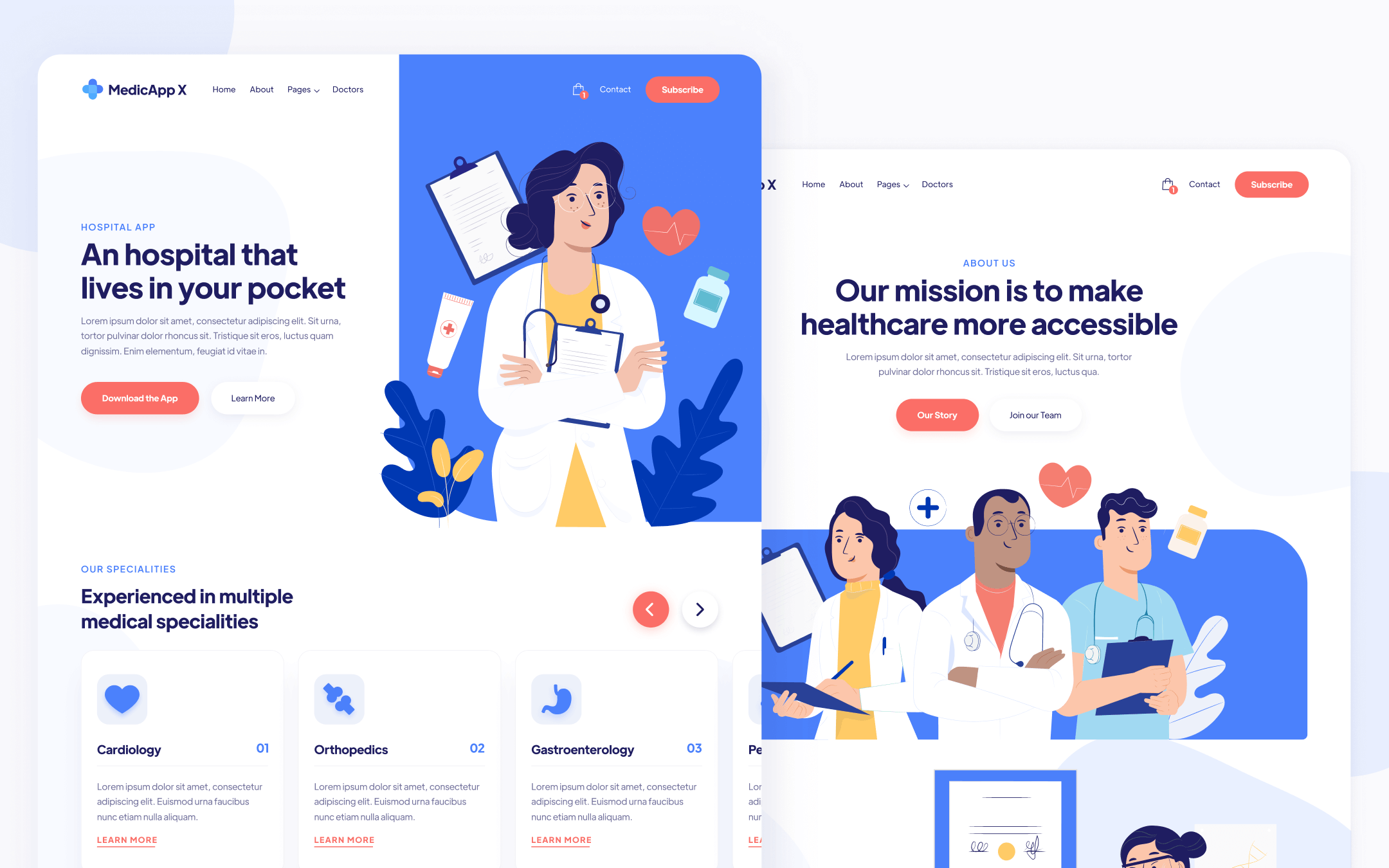 Plantilla de Hospital para Webflow