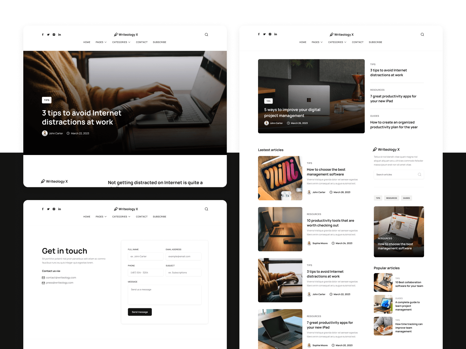 Plantilla de Blog de Afiliados para Sitio Web en Webflow