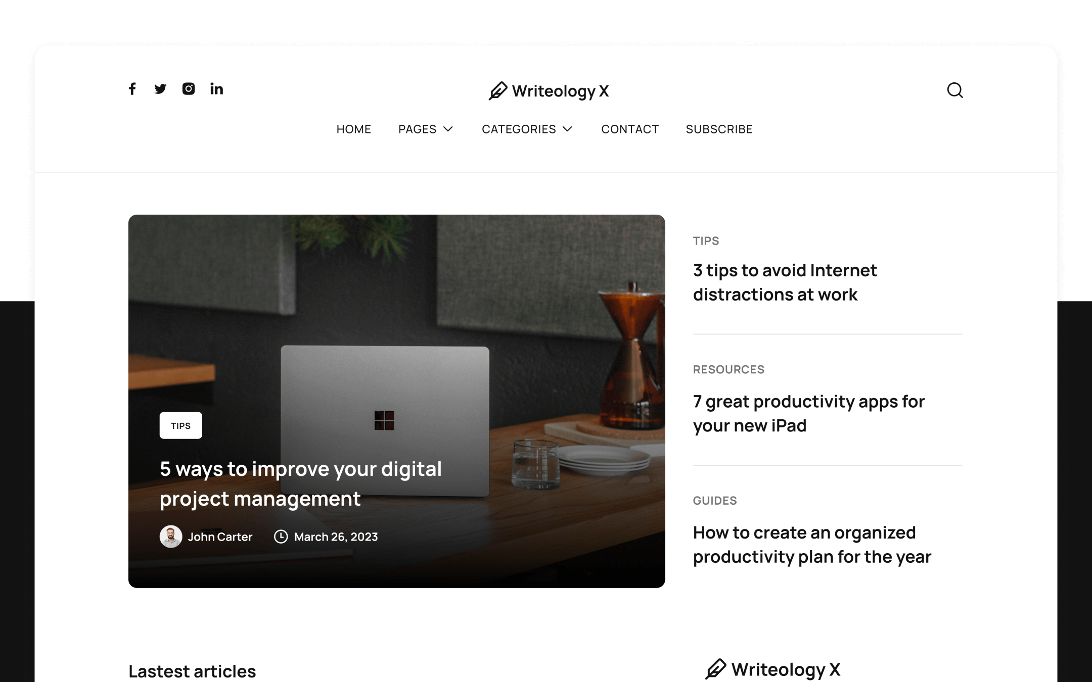 Plantilla de Membresía de Blog para Webflow