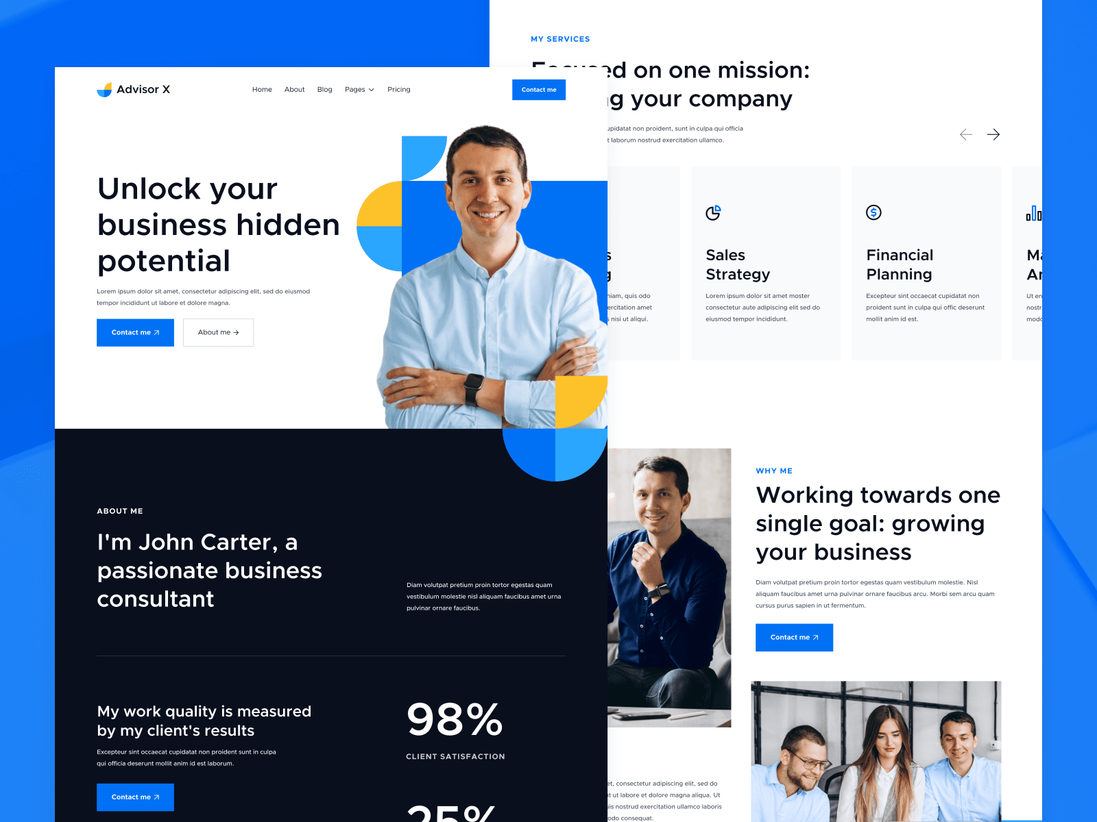 Plantilla de Mentor de Negocios para Webflow
