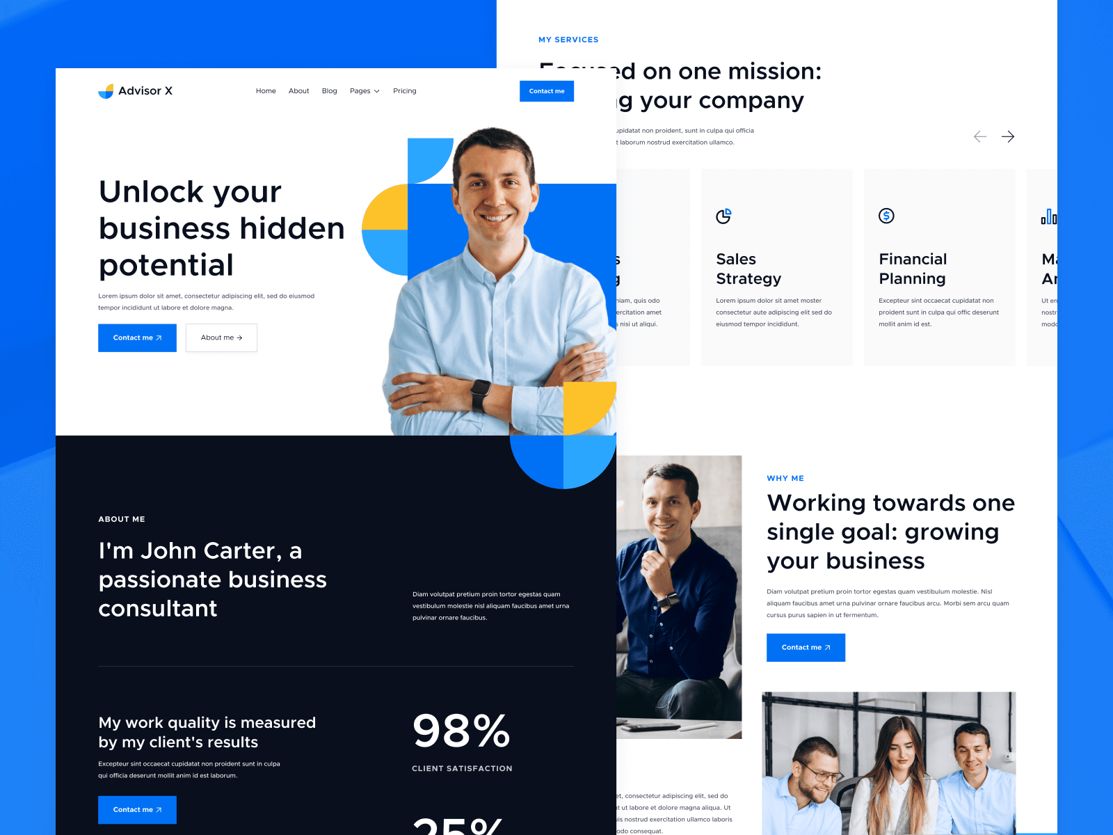 Template de Asesor Empresarial para Webflow
