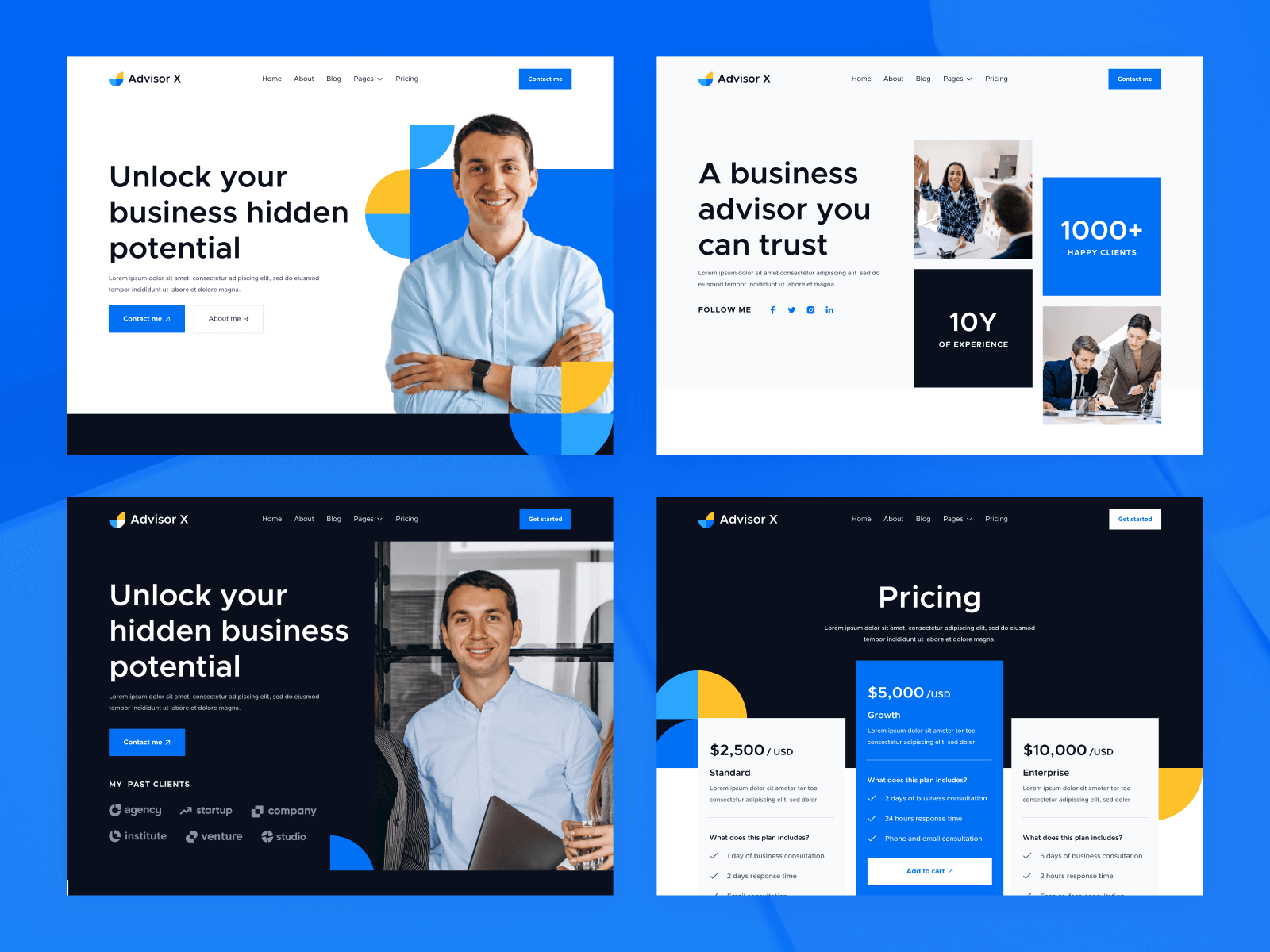 Plantilla para Webflow de Mentor de Negocios