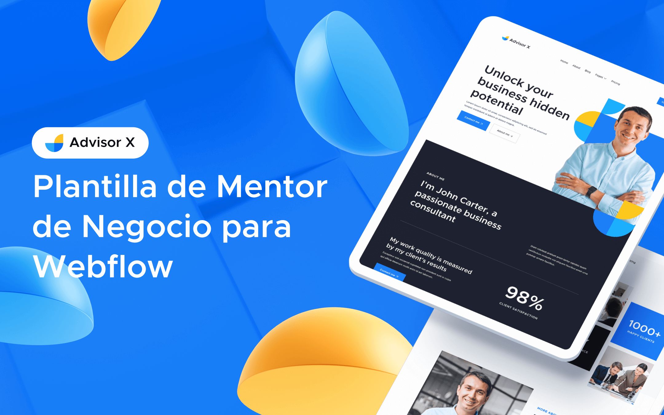 Plantilla de Mentor de Negocios para Webflow