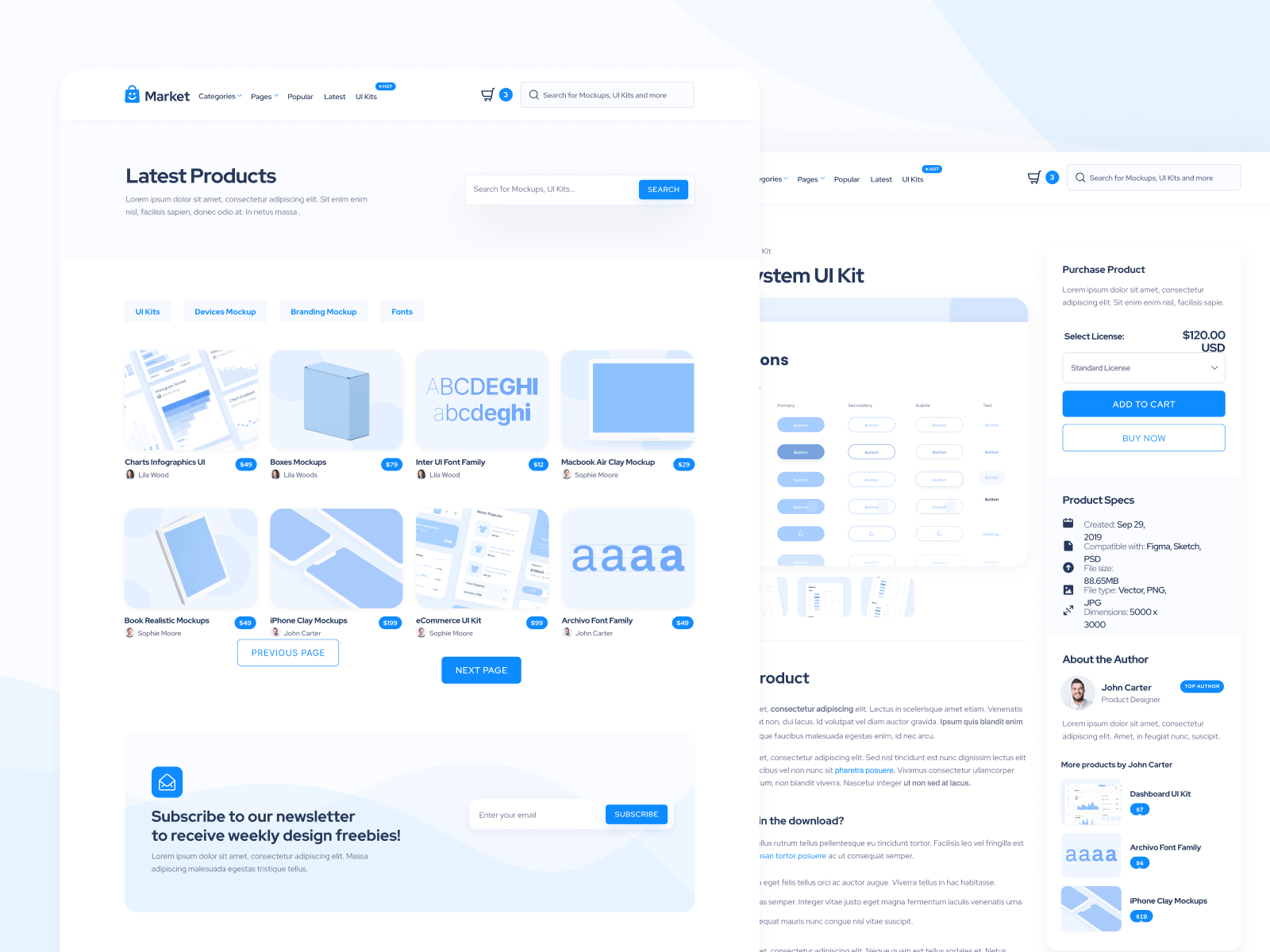 Template de Marketplace para Webflow