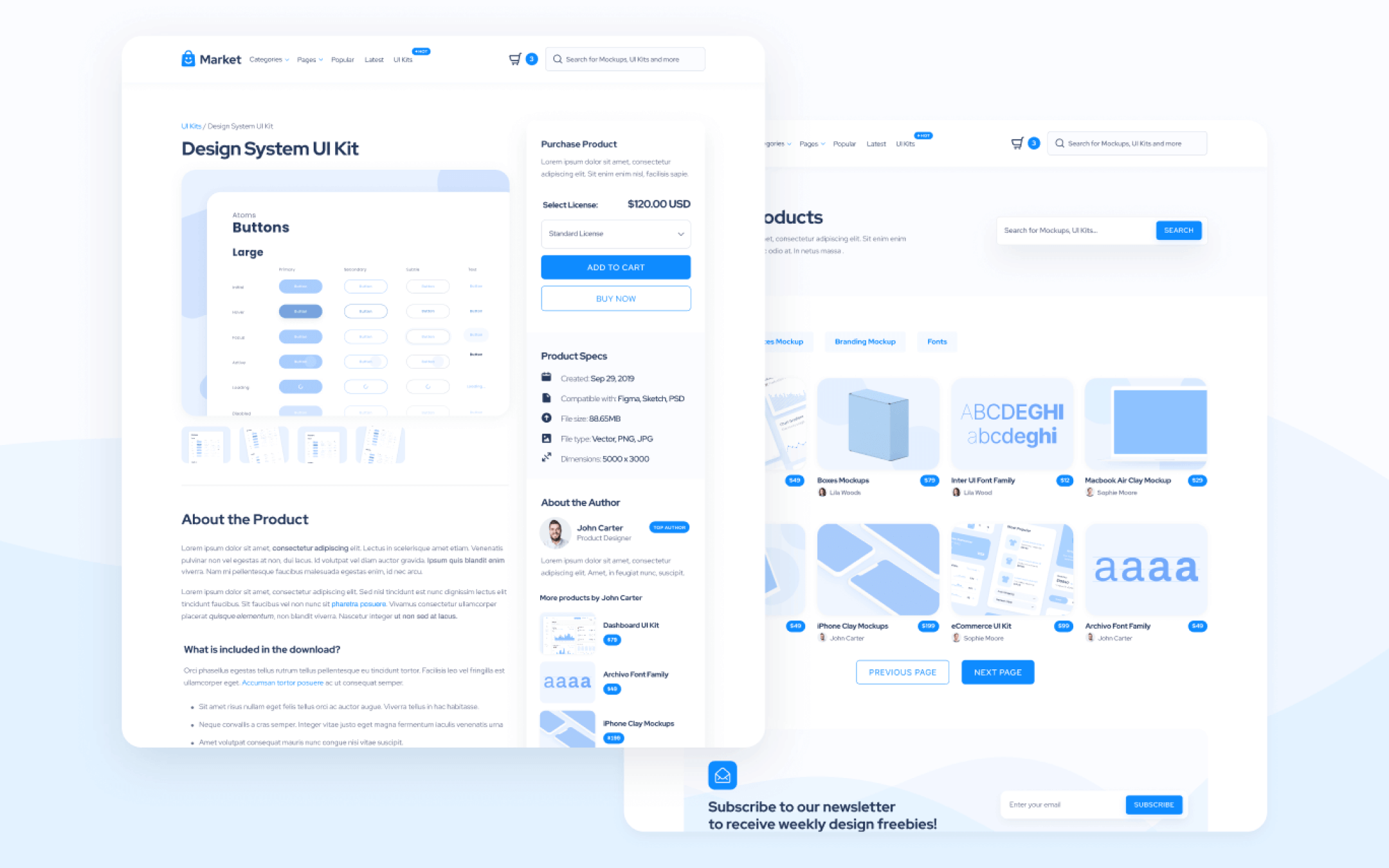 Market Template para Webflow