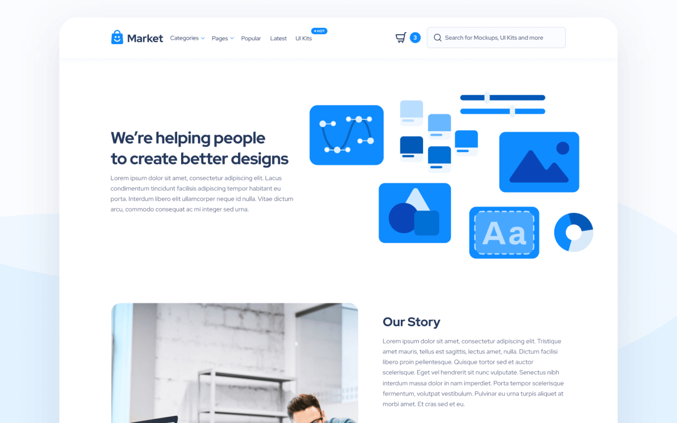 Market Template para Webflow