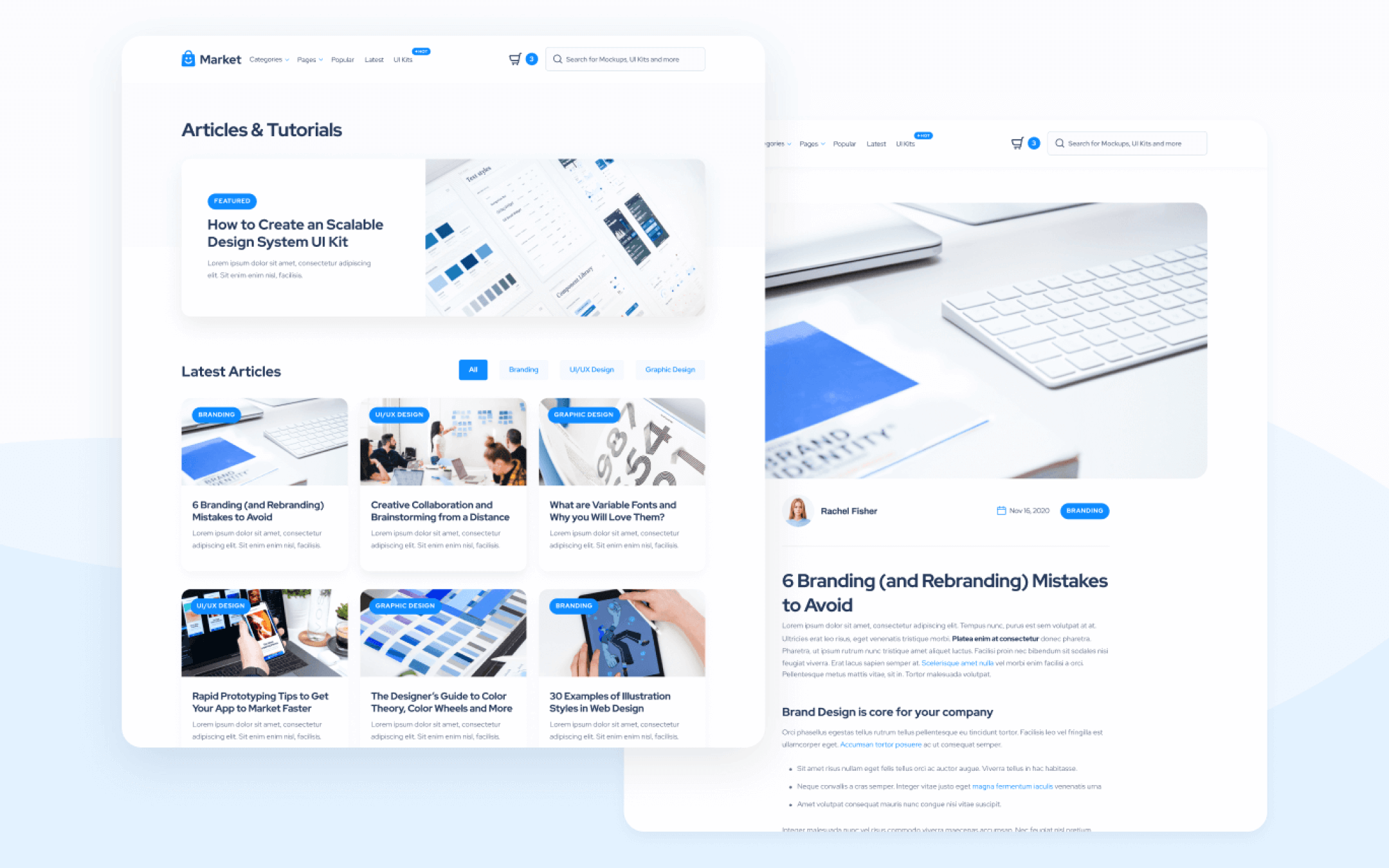 Market Template para Webflow