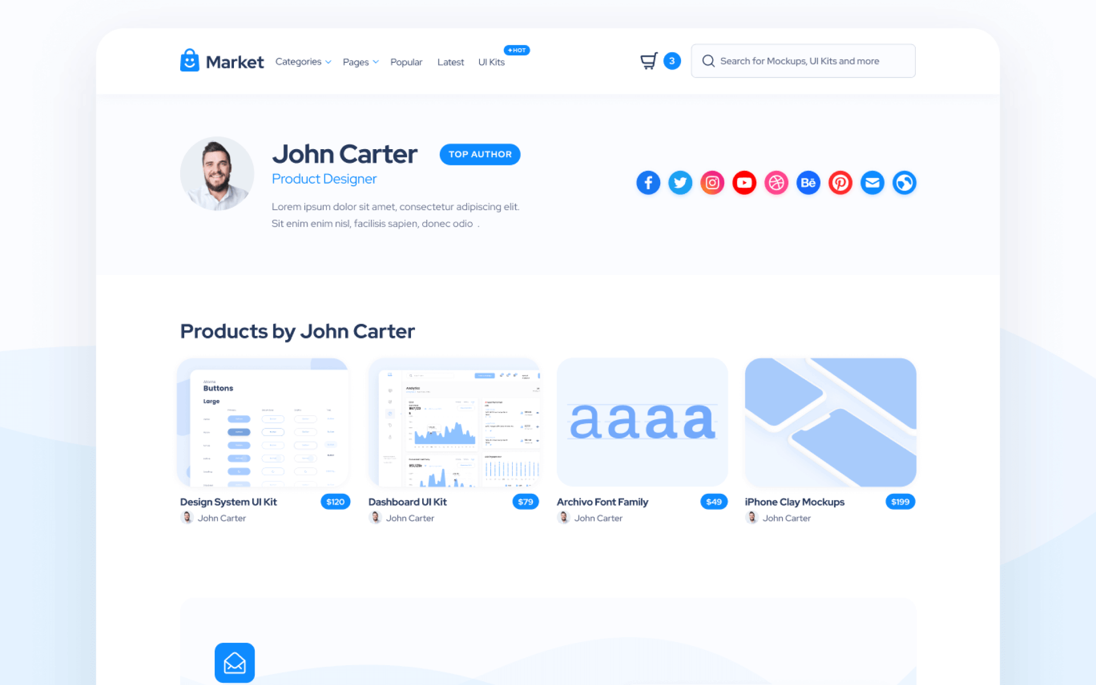 Market Template para Webflow