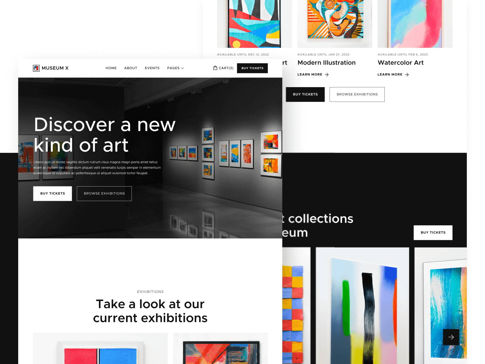 Template de Galería de Arte para Webflow