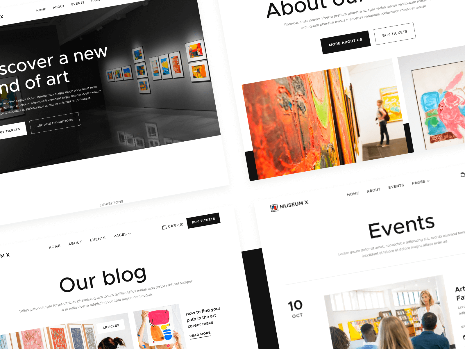 Plantilla para Webflow de Museo