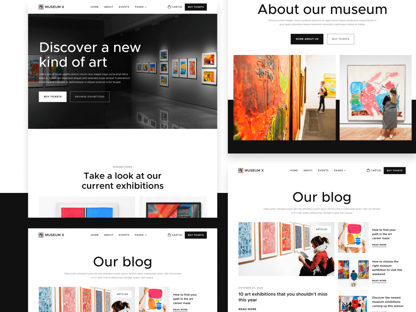 Plantilla de Galería de Arte para Webflow