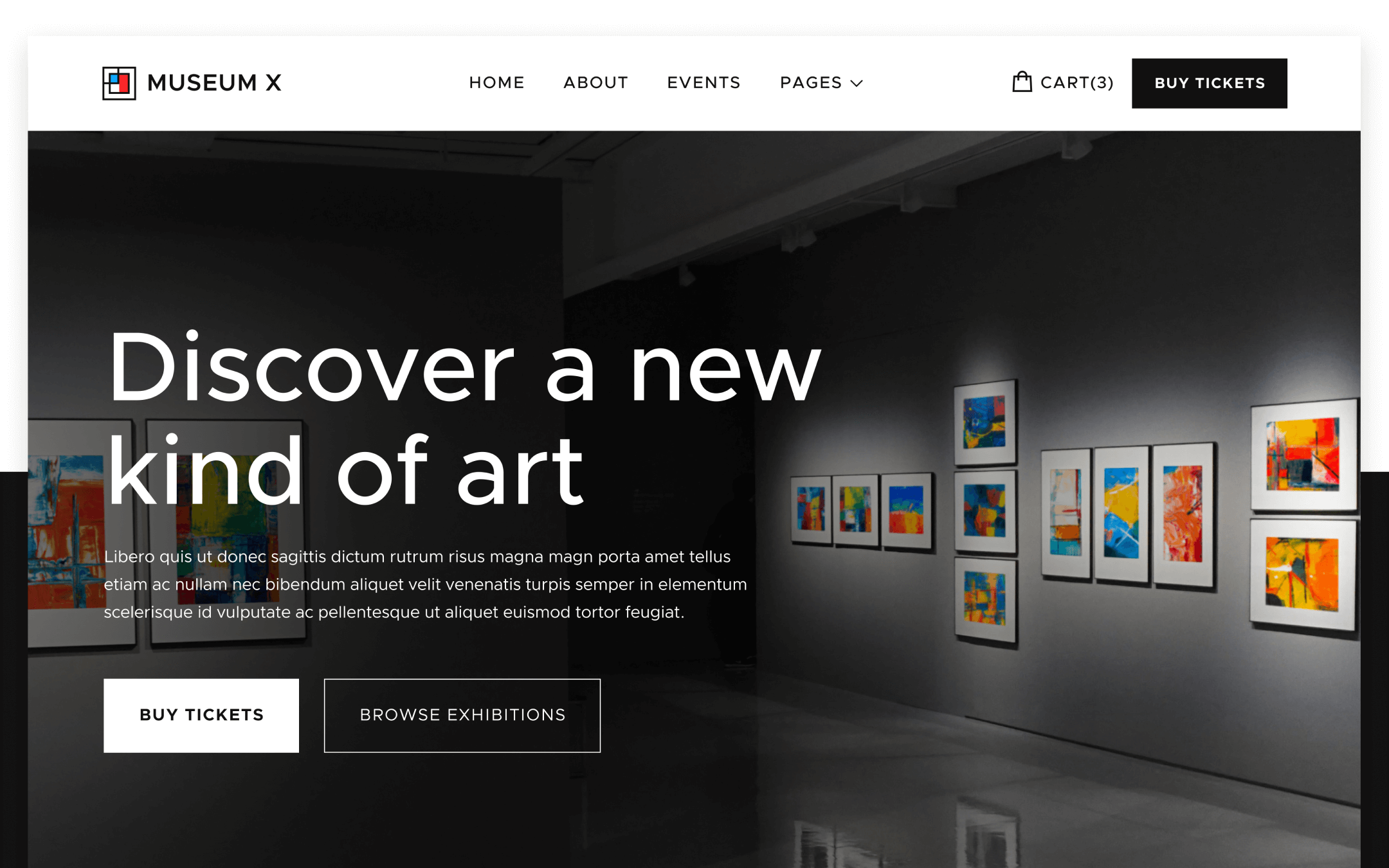 Plantilla de Museo para Webflow