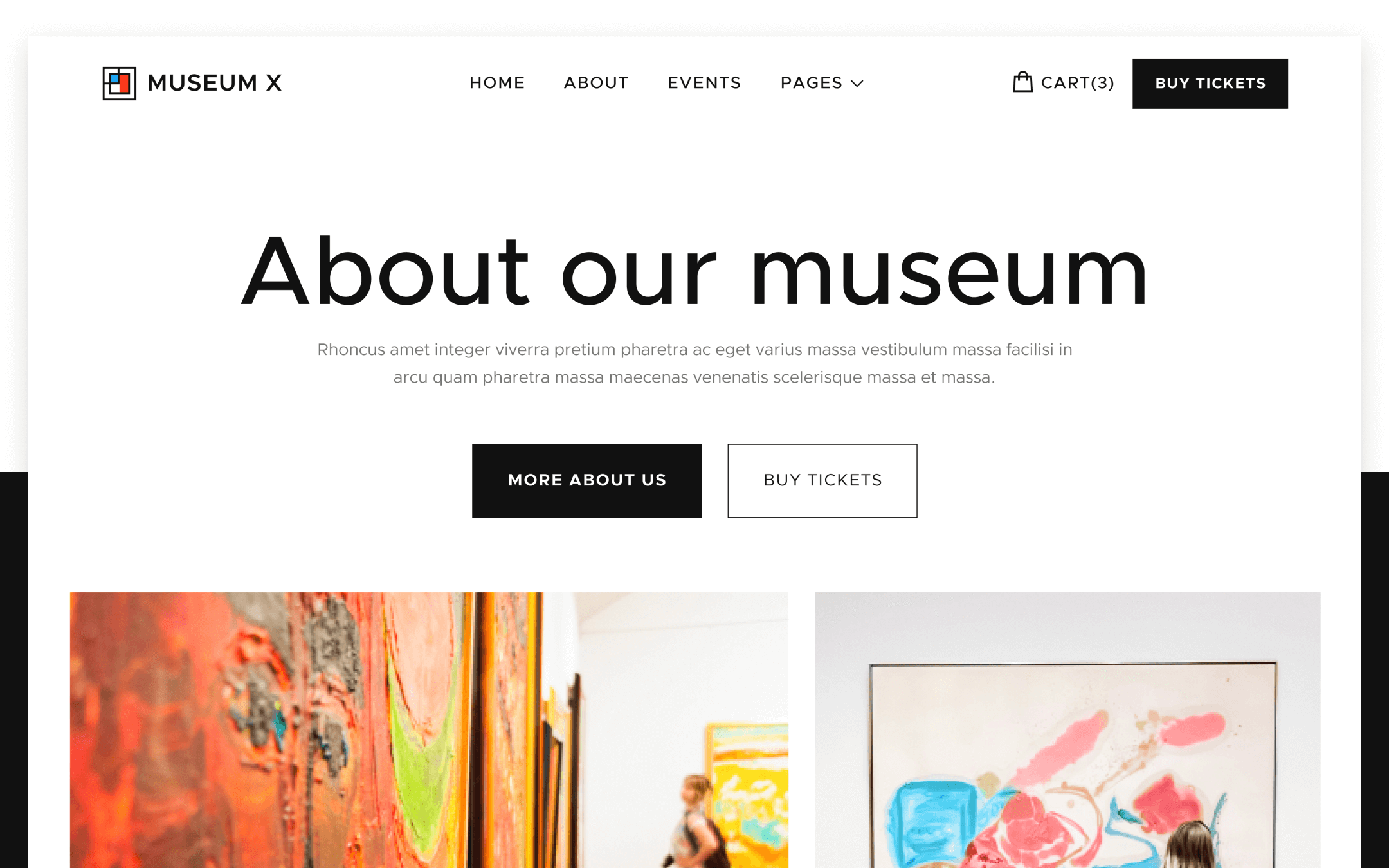 Museum X Template para Webflow