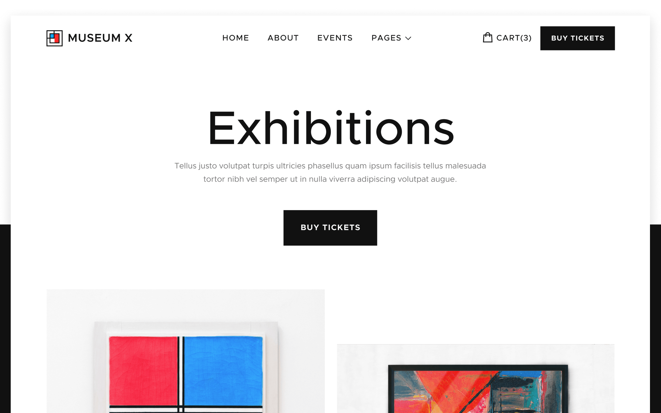 Museum X Template para Webflow