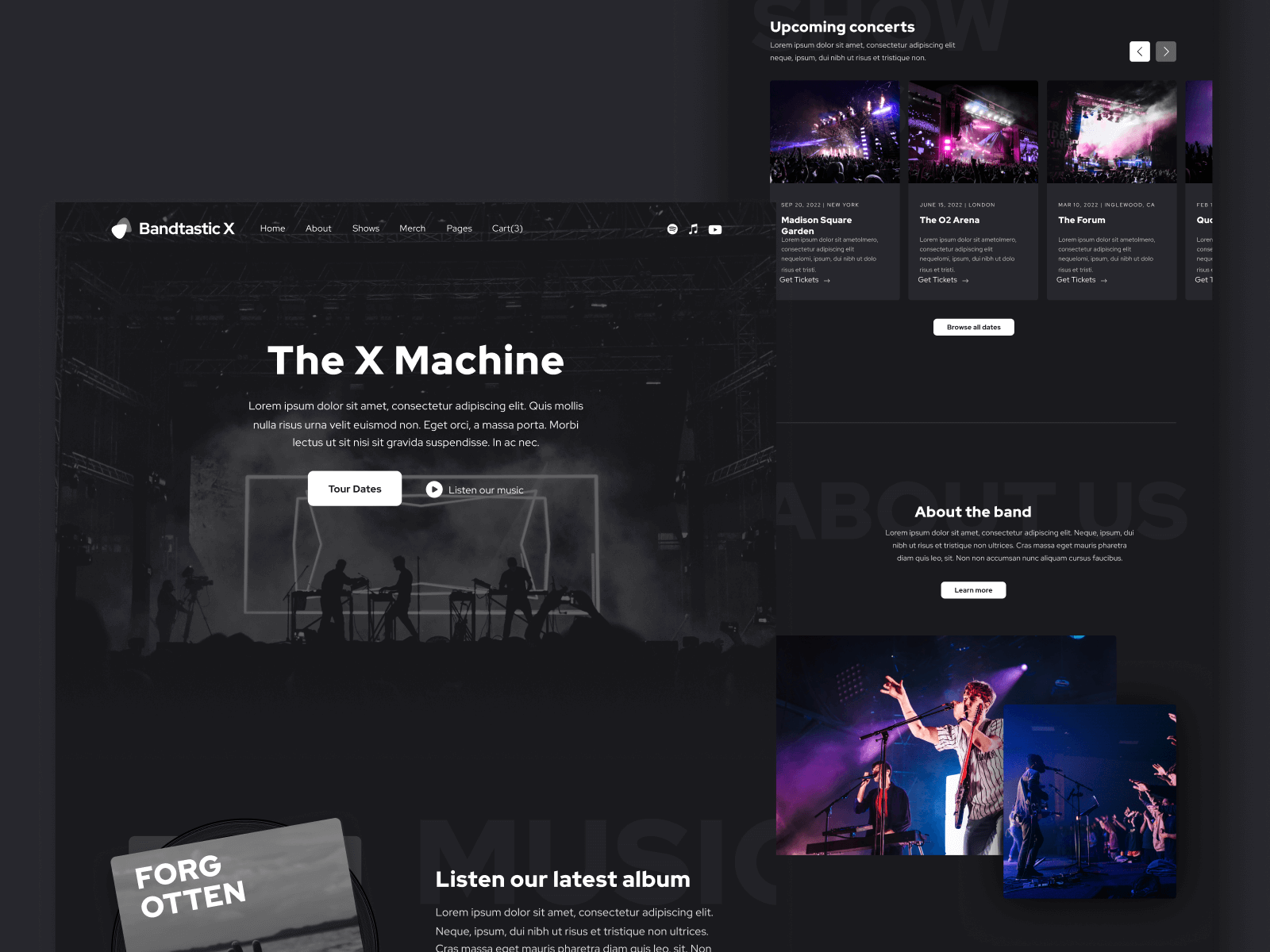 Plantilla de Música para Webflow