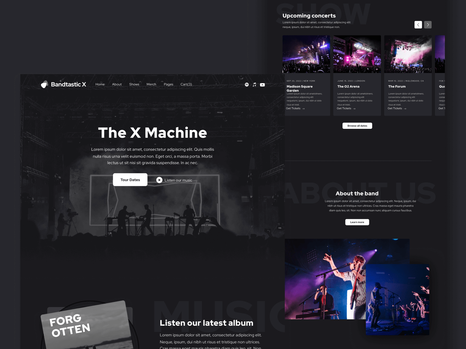 Template de Banda para Webflow