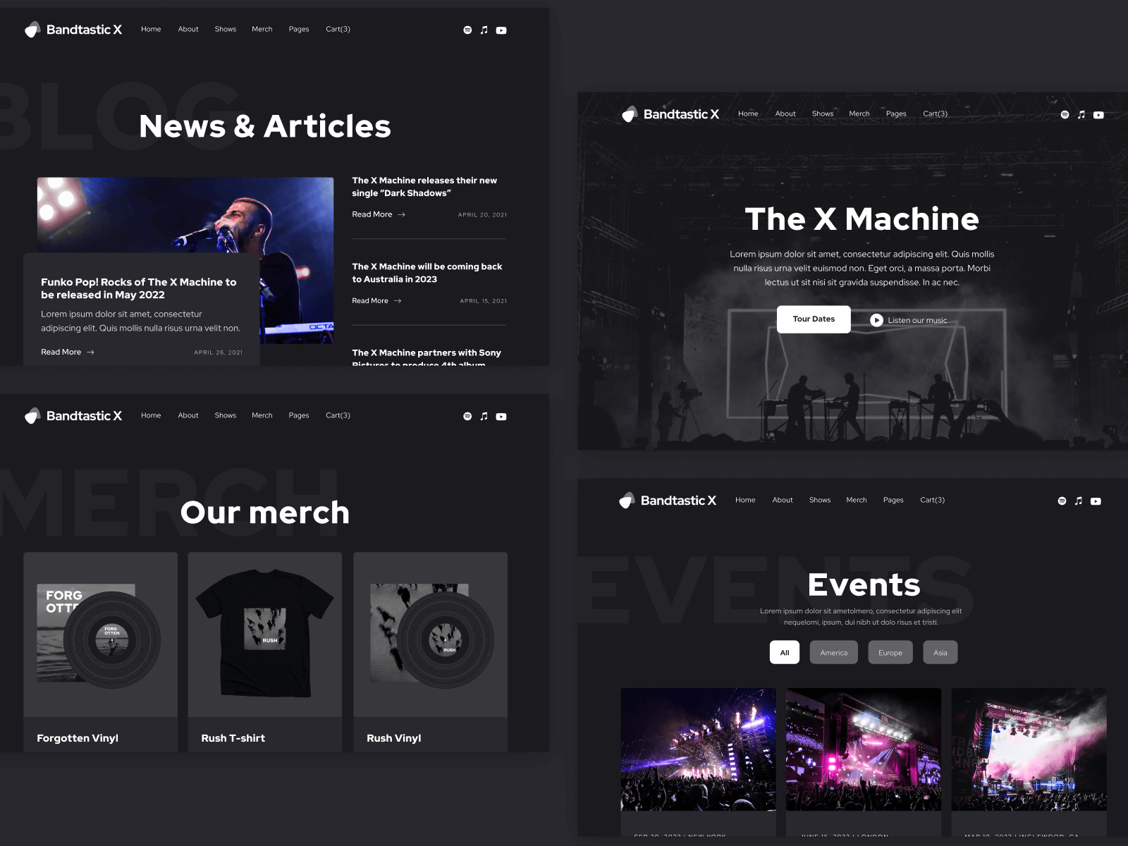 Plantilla para Webflow de Música