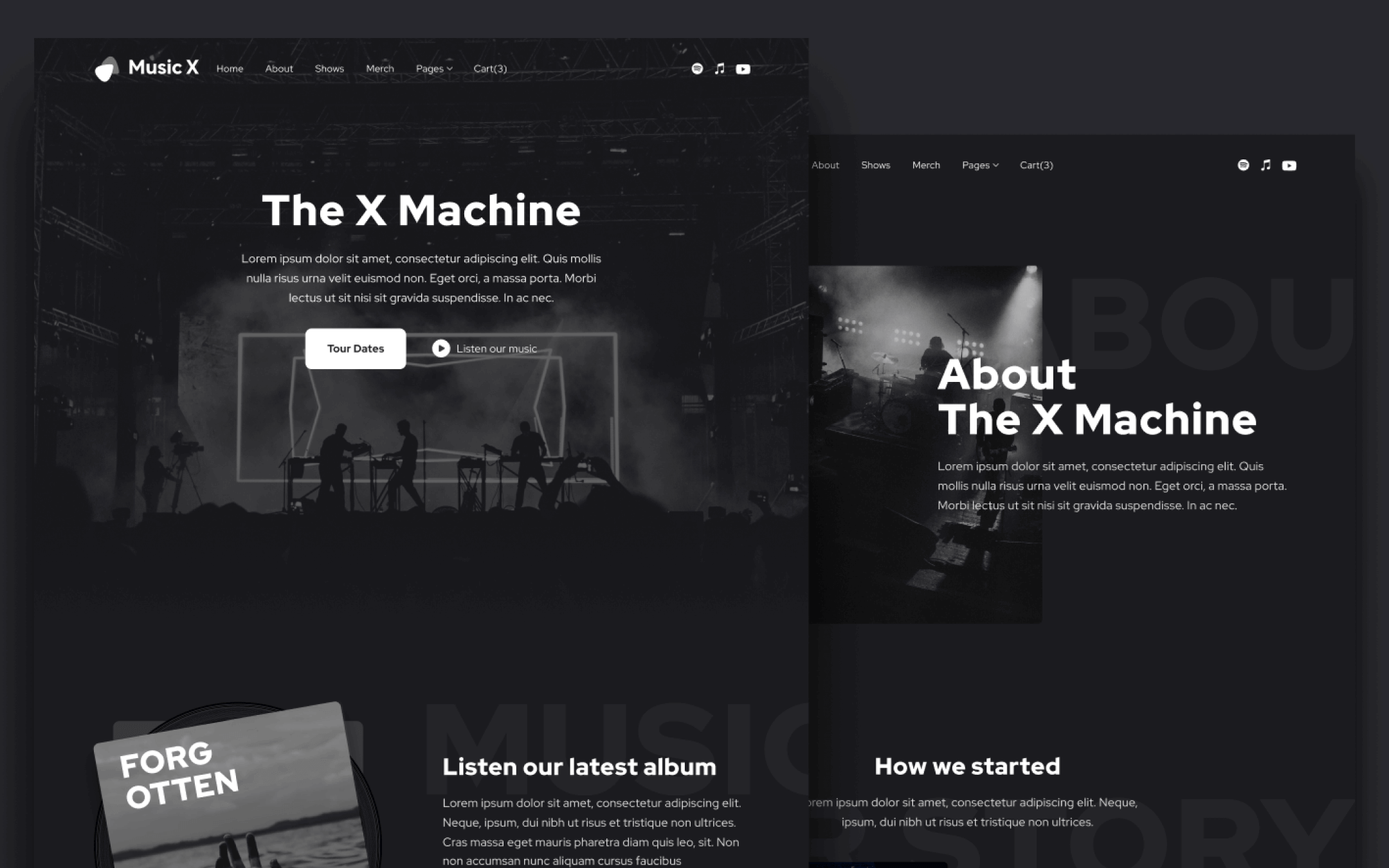 Plantilla de Música para Webflow