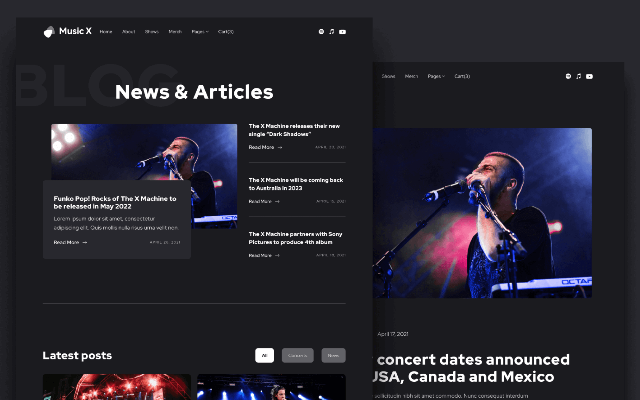 Bandastic X Template para Webflow