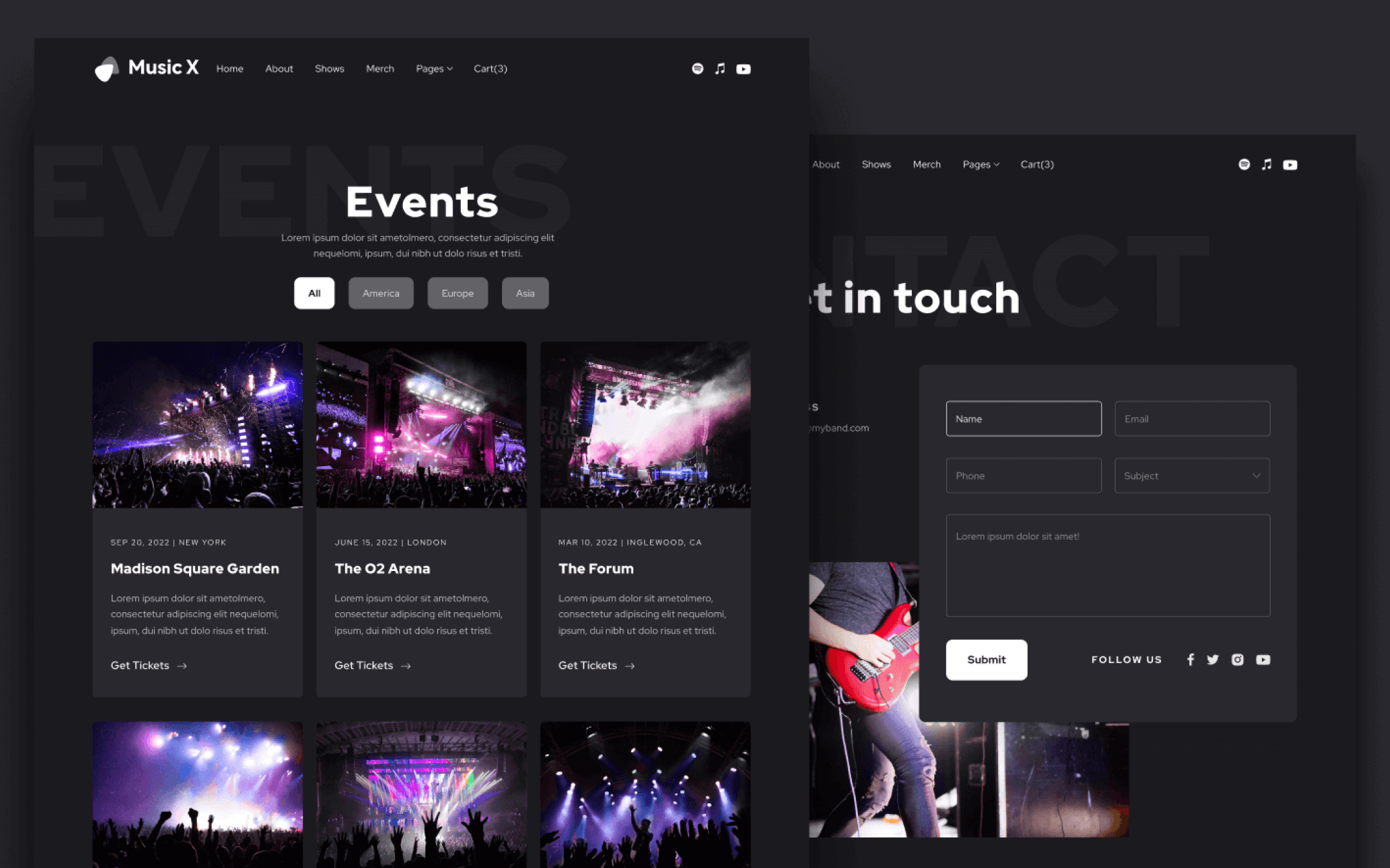 Bandastic X Template para Webflow