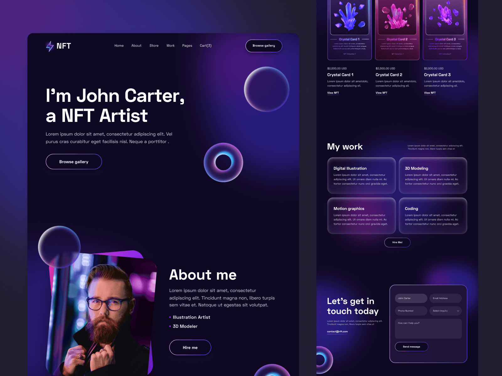 Plantilla de NFTs para Webflow
