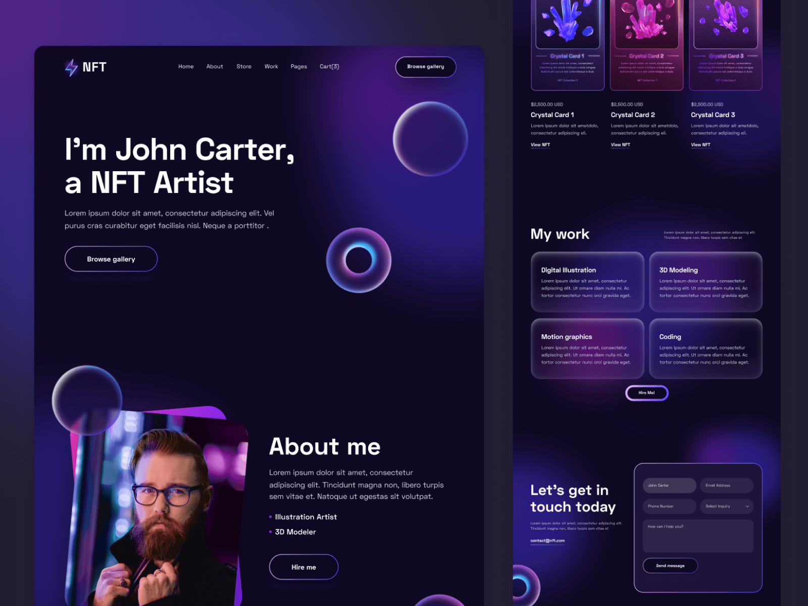 Plantilla para Webflow de NFTs