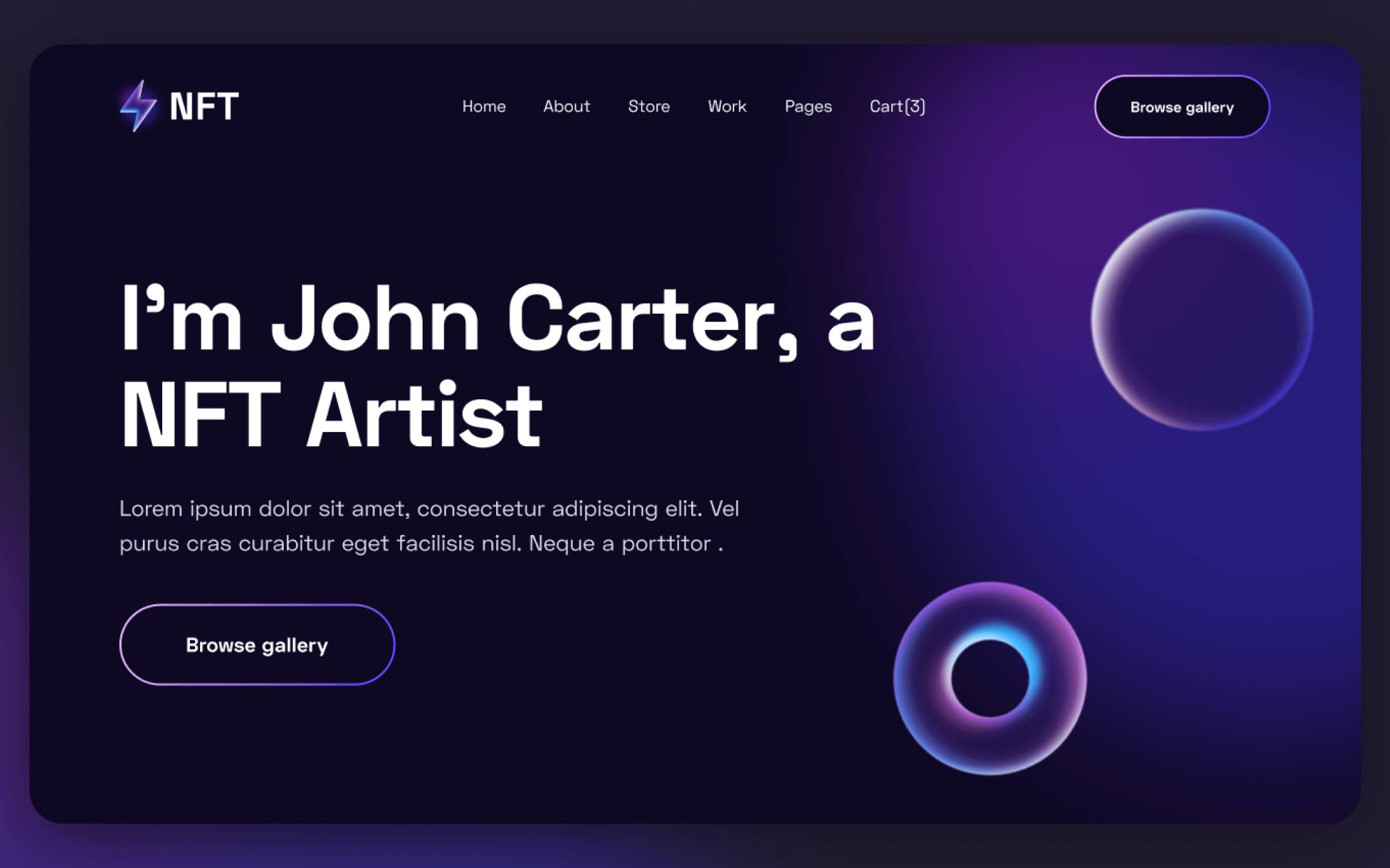 Plantilla de NFTs para Webflow