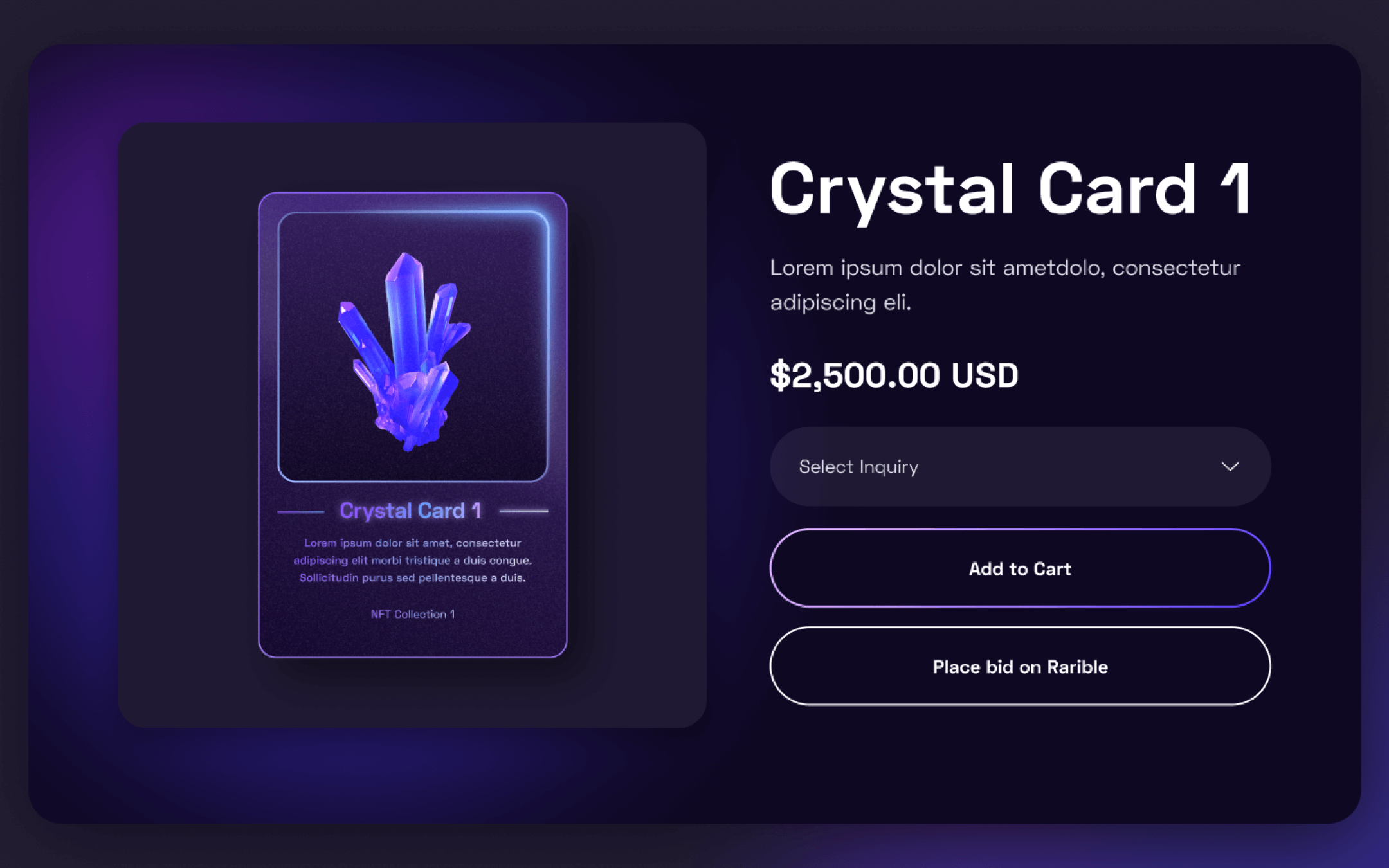 NFT Template para Webflow