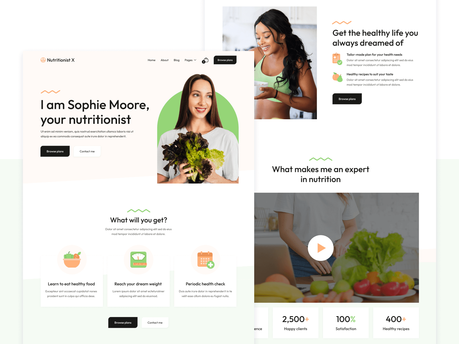 Plantilla de Nutriólogo para Webflow