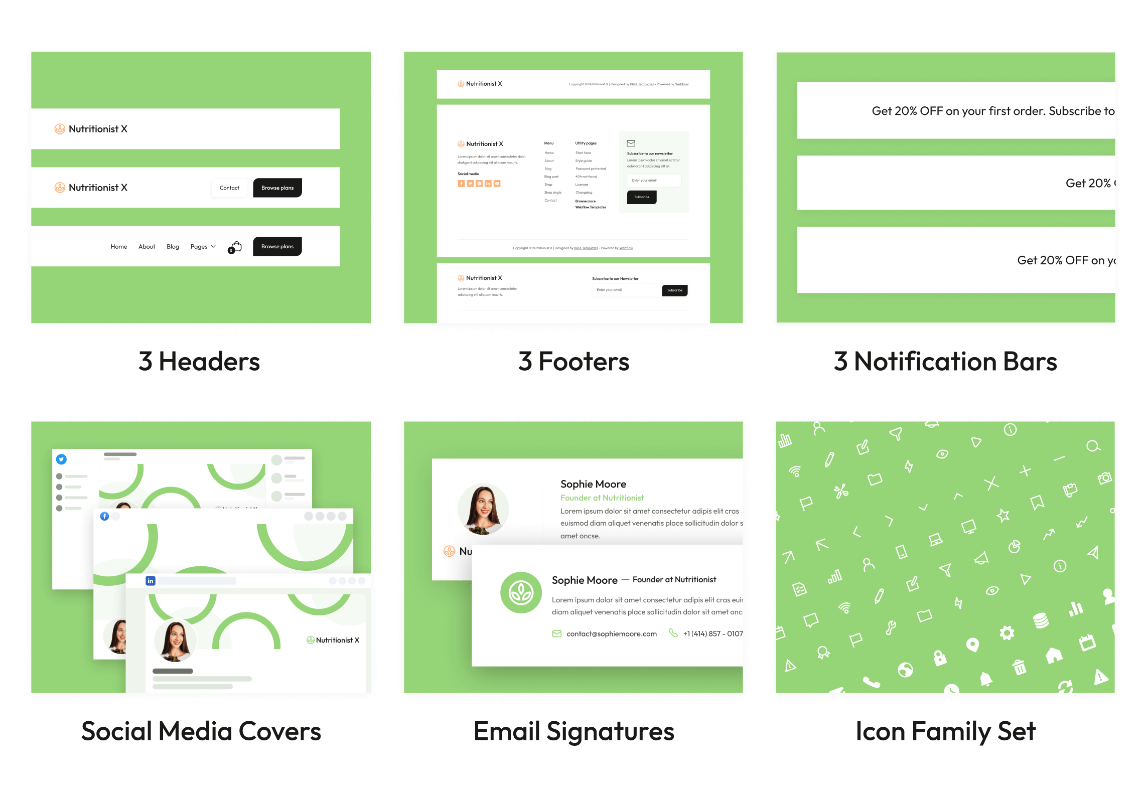 Nutritionist X - Nutritionist & Dietitian Webflow Template Benefits