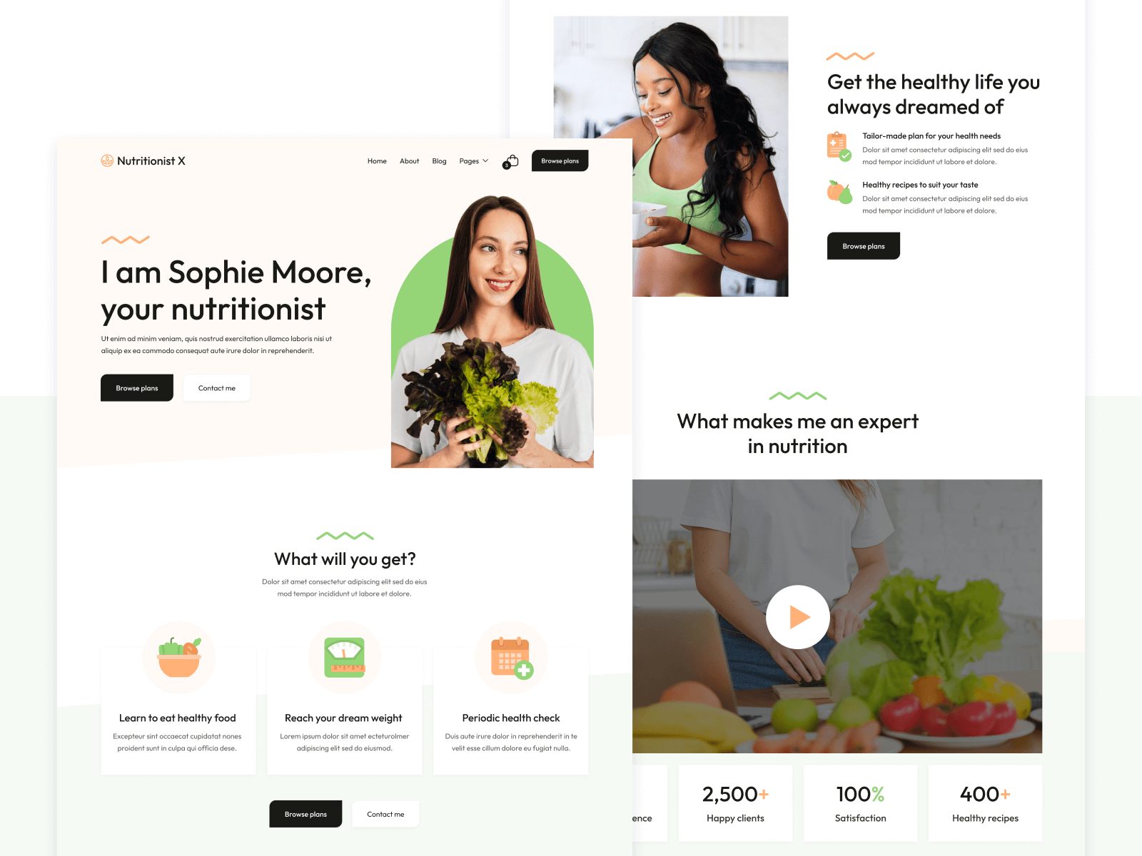Template de Dieta para Webflow