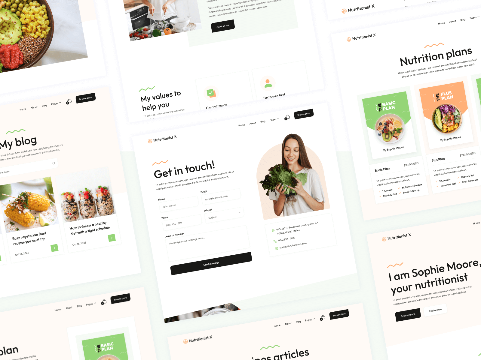 Plantilla para Webflow de Nutriólogo