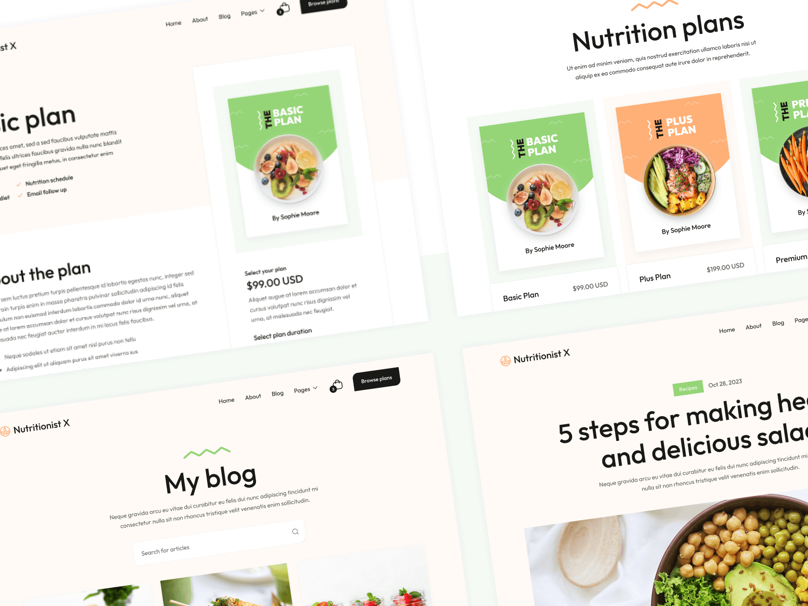 Plantilla de Dieta para Webflow