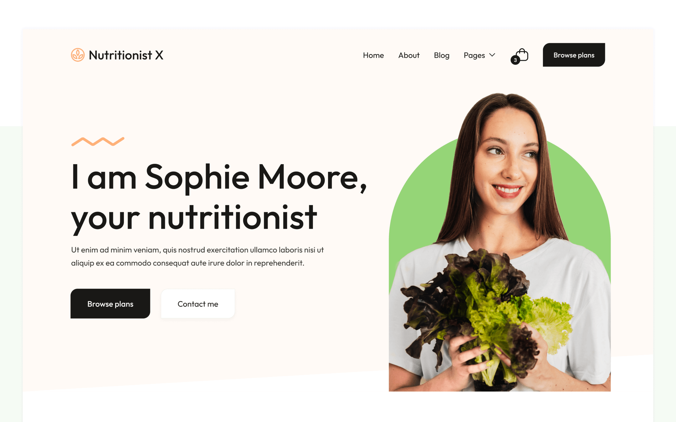 Plantilla de Nutriólogo para Webflow
