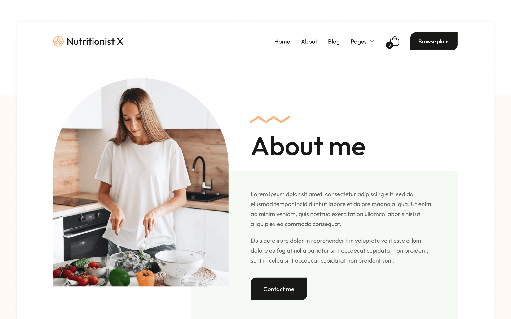 Nutritionist X Template para Webflow
